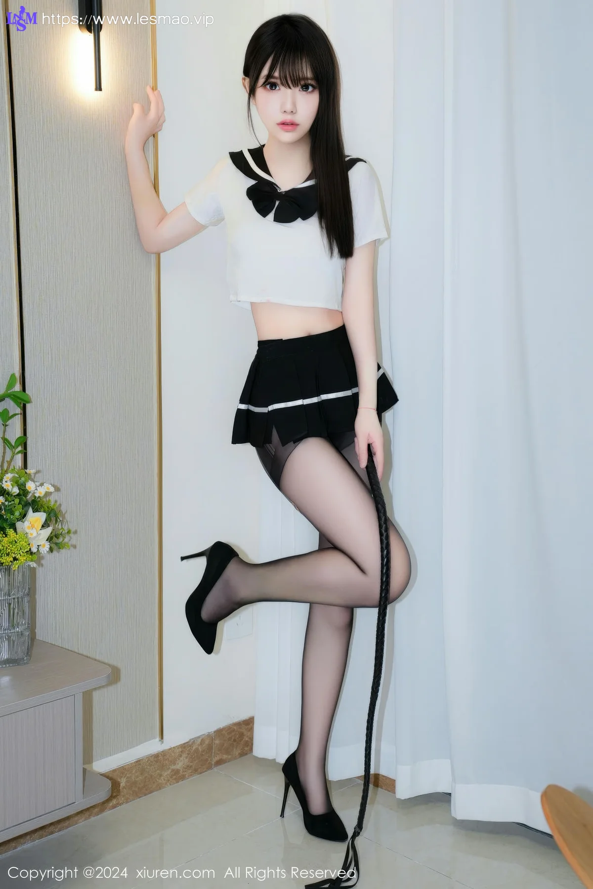 XiuRen 秀人 No.9043 沐言yanyan 白色学妹服饰性感写真22 - 61