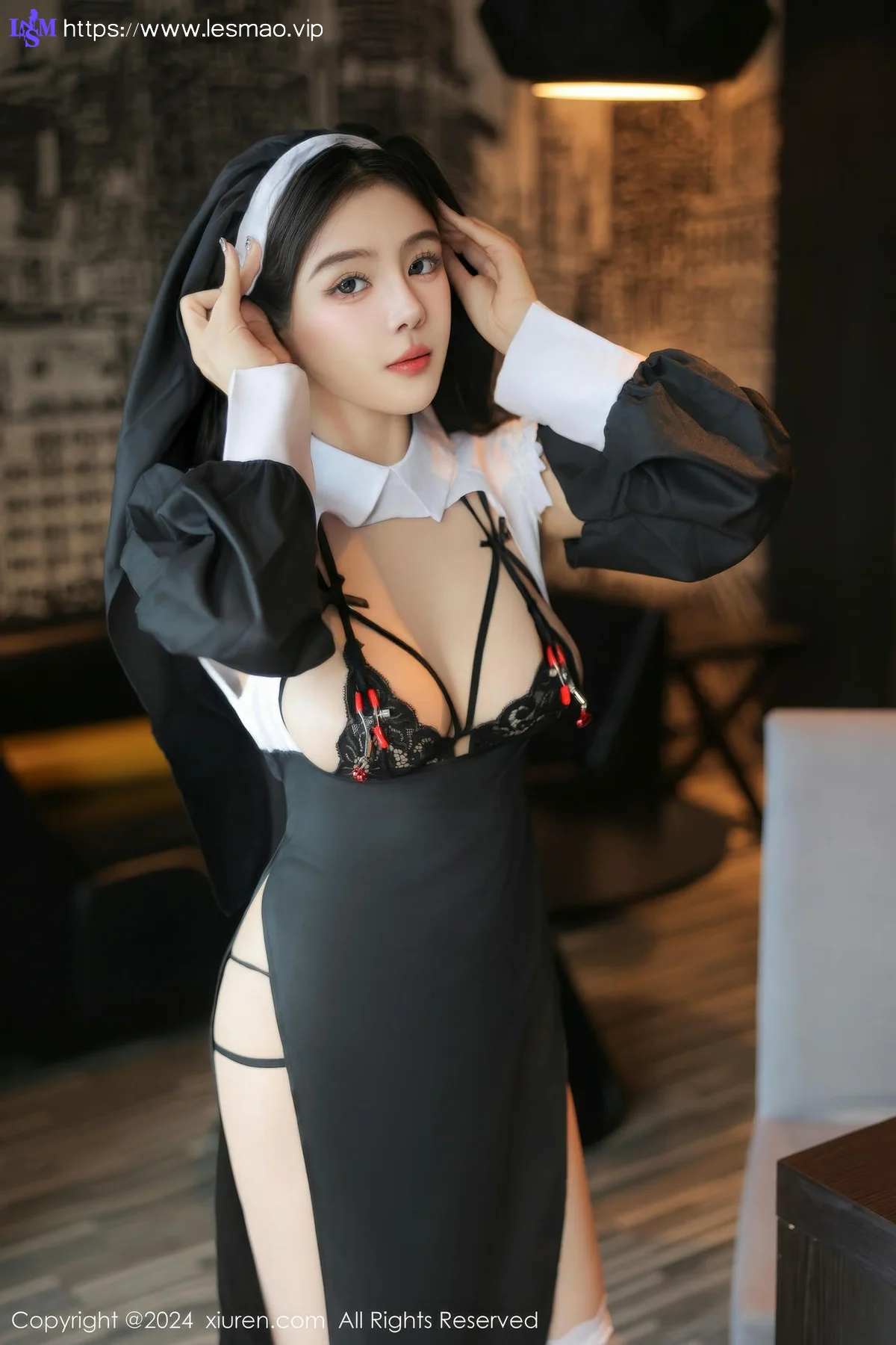 XiuRen 秀人 No.9045 袁圆 黑色修女服性感套写真1 - 25