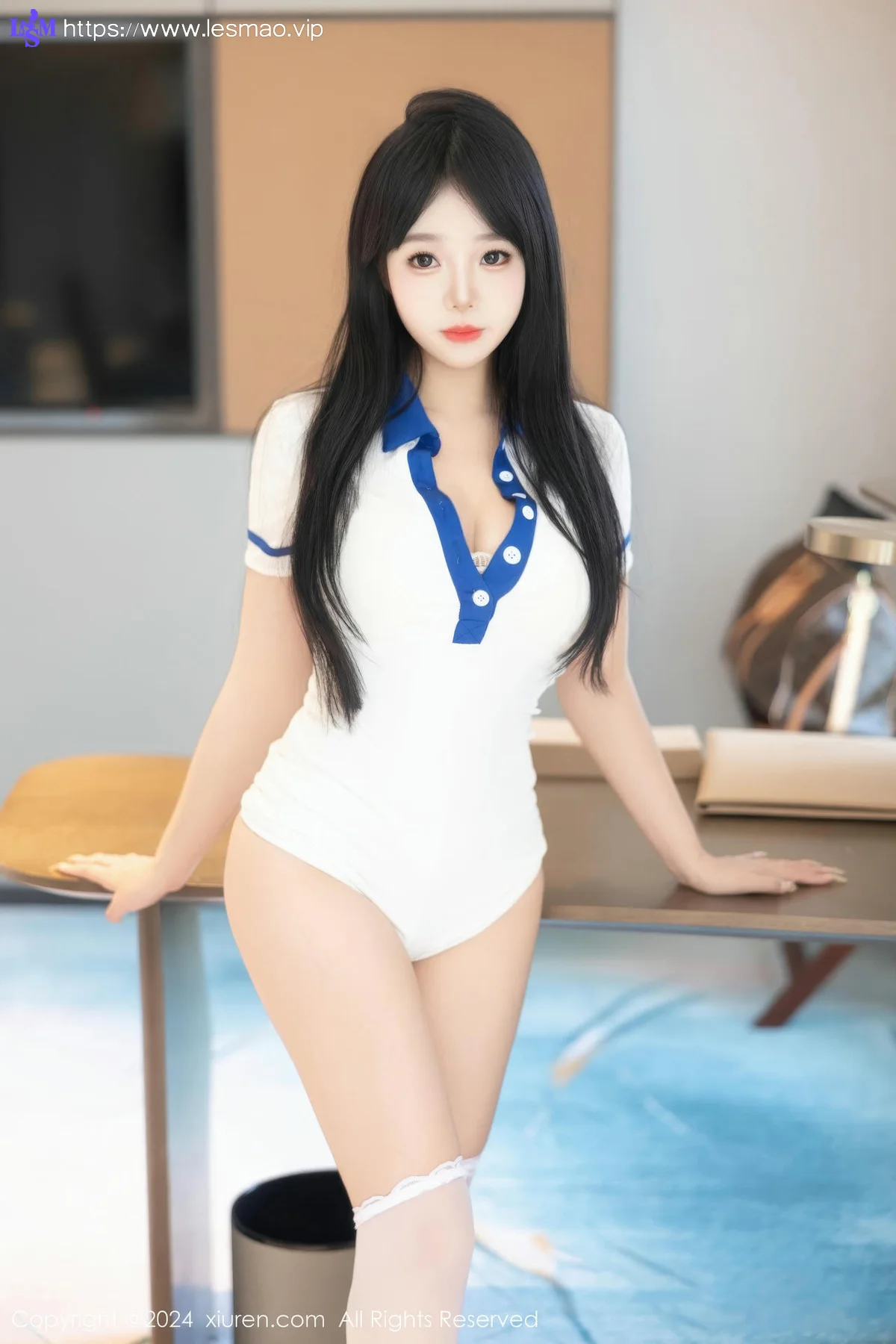XiuRen 秀人 No.9056 黎秋秋 白色情趣学妹性感写真 - 34