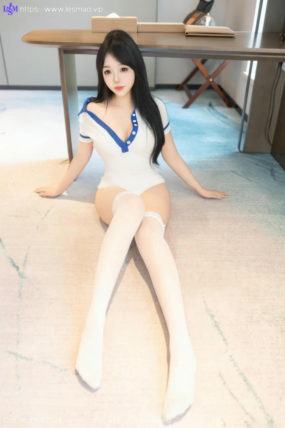 XiuRen 秀人 No.9056 黎秋秋 白色情趣学妹性感写真 - 37