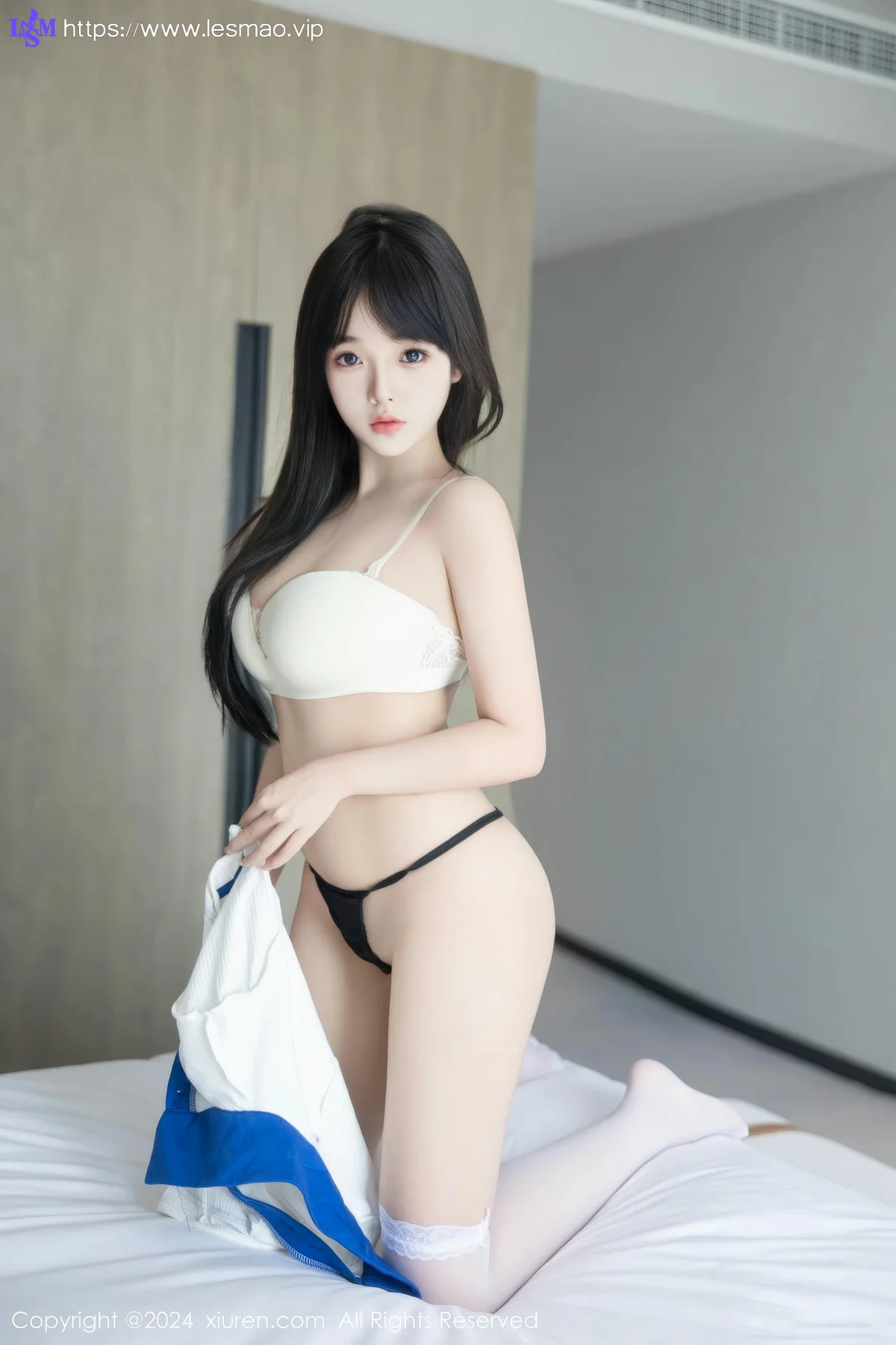 XiuRen 秀人 No.9056 黎秋秋 白色情趣学妹性感写真 - 52