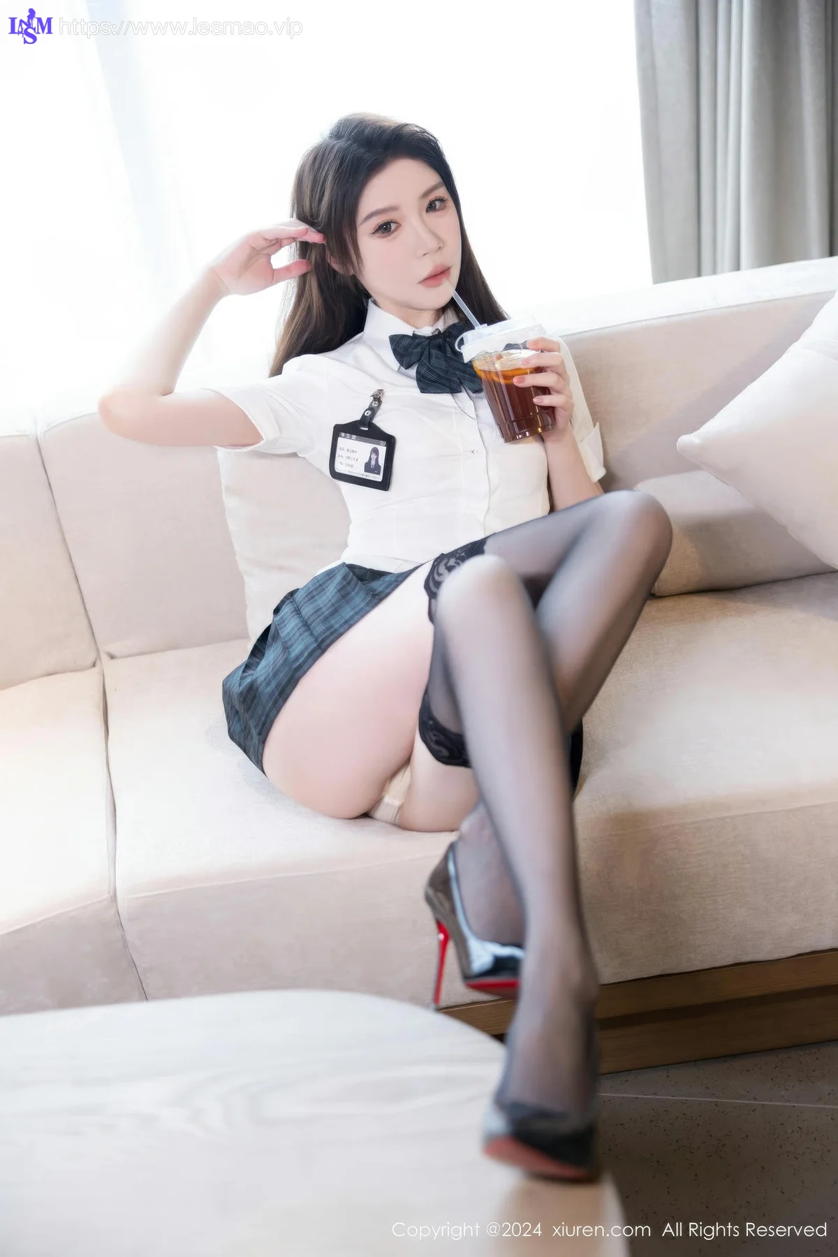 XiuRen 秀人 No.9074 梦心玥 性感JK制服性感写真 - 19