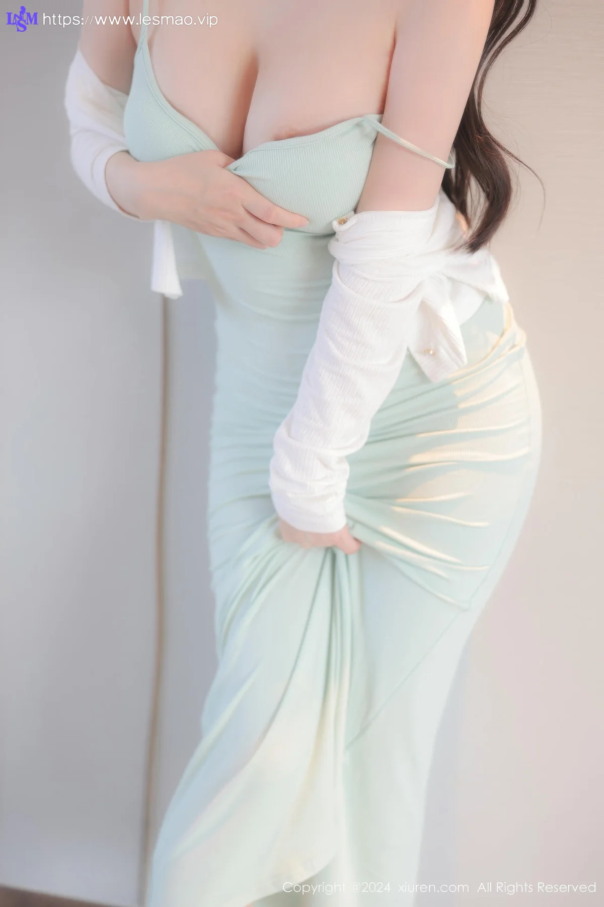 XiuRen 秀人 No.9080 白茹雪abby 浅色连衣裙性感写真33 - 13