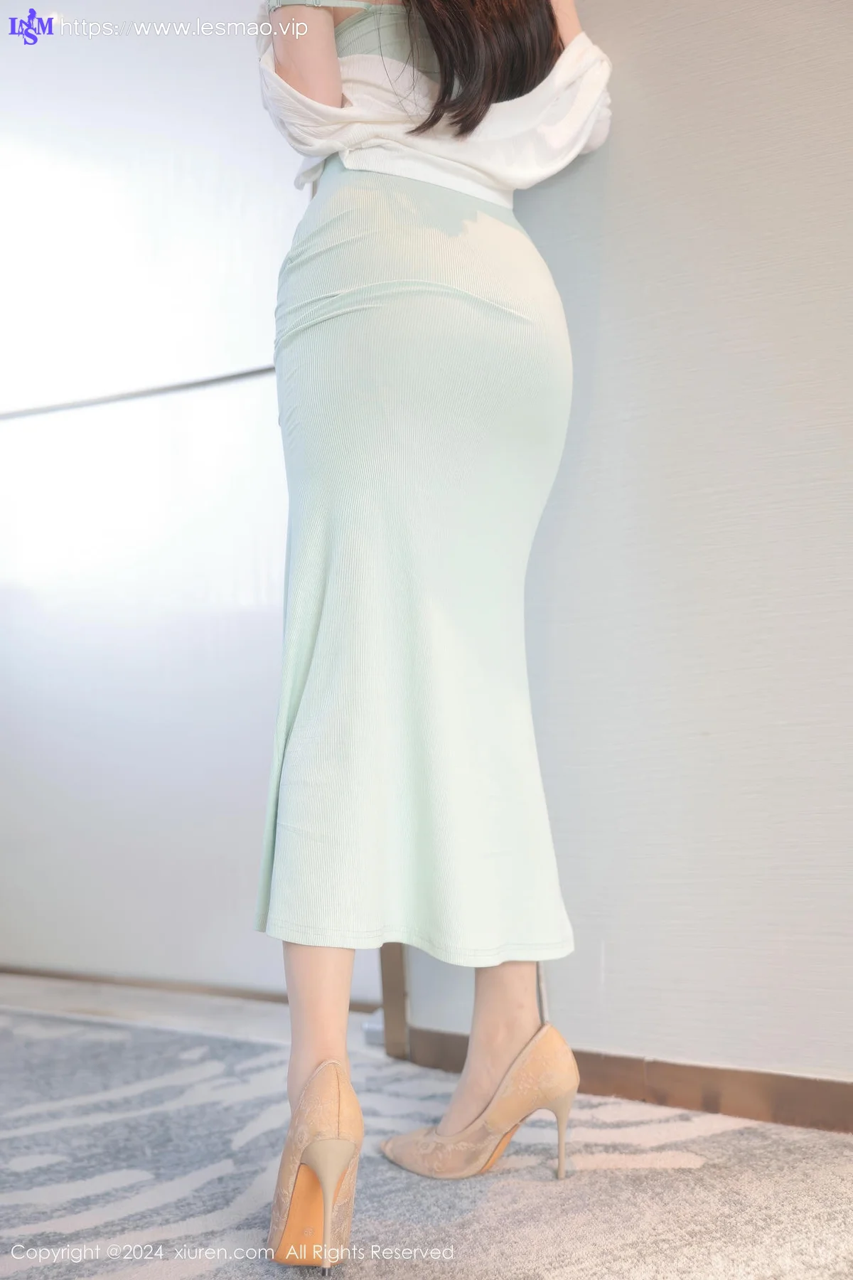 XiuRen 秀人 No.9080 白茹雪abby 浅色连衣裙性感写真33 - 15
