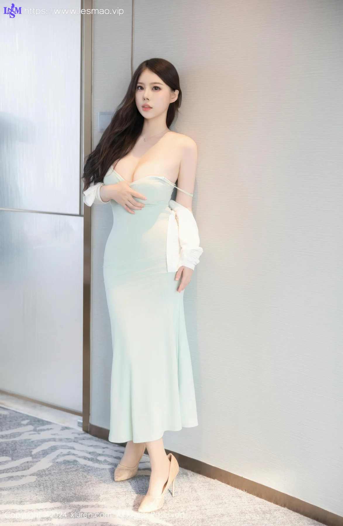 XiuRen 秀人 No.9080 白茹雪abby 浅色连衣裙性感写真33 - 17