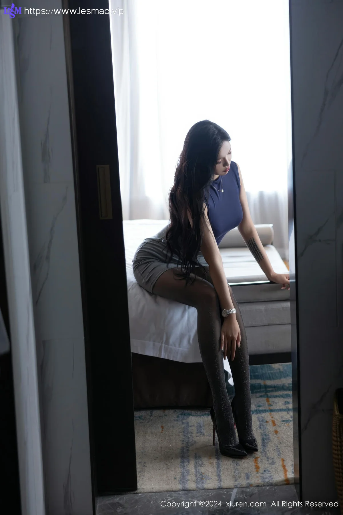 XiuRen 秀人 No.9082 娜比 魅惑黑丝性感写真 - 38