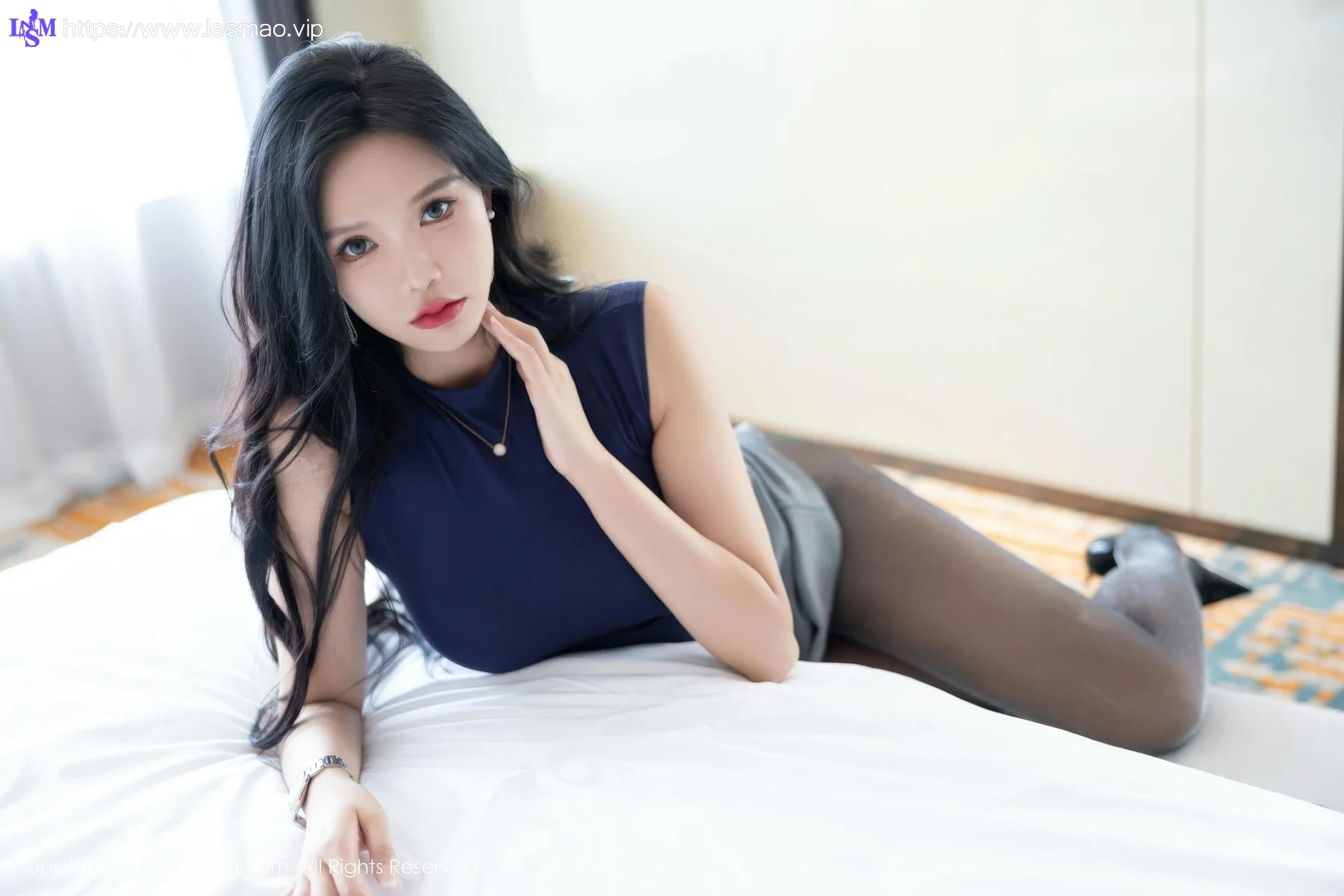 XiuRen 秀人 No.9082 娜比 魅惑黑丝性感写真 - 50