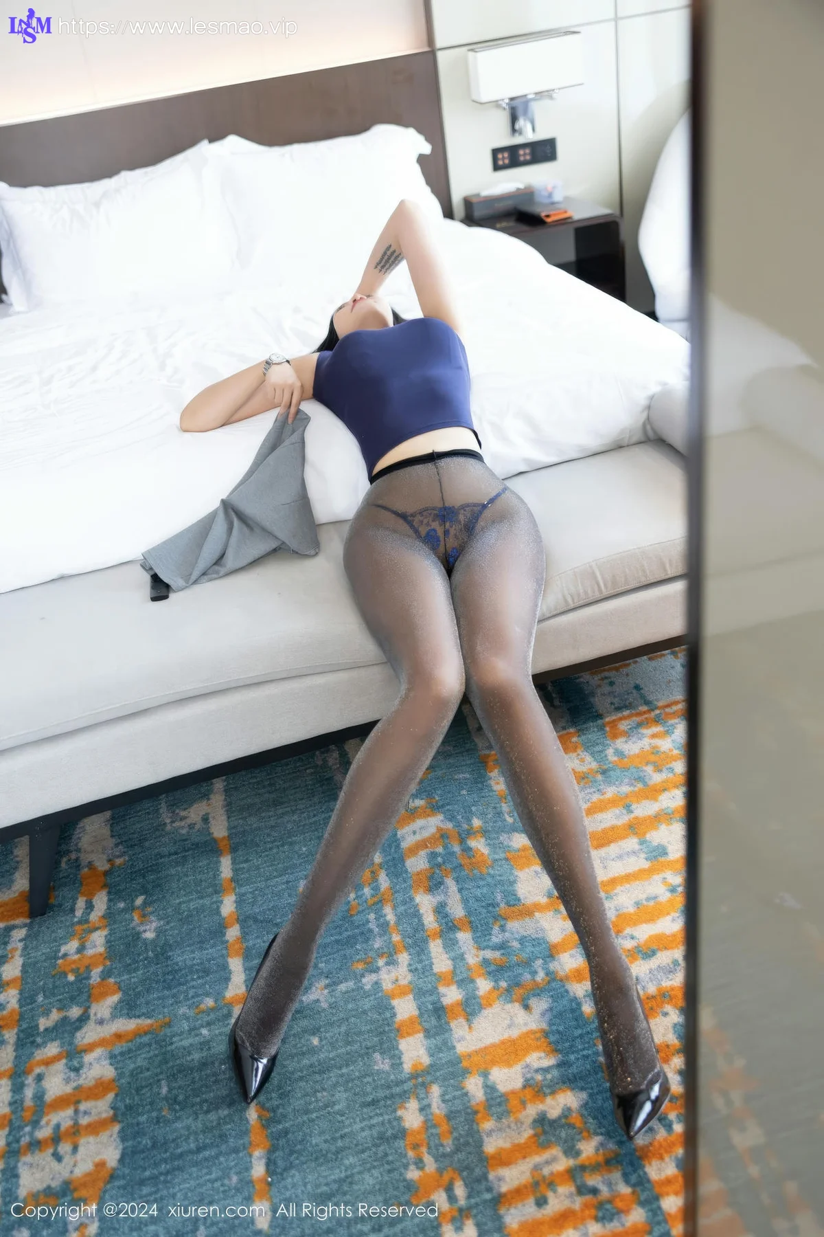 XiuRen 秀人 No.9082 娜比 魅惑黑丝性感写真 - 53