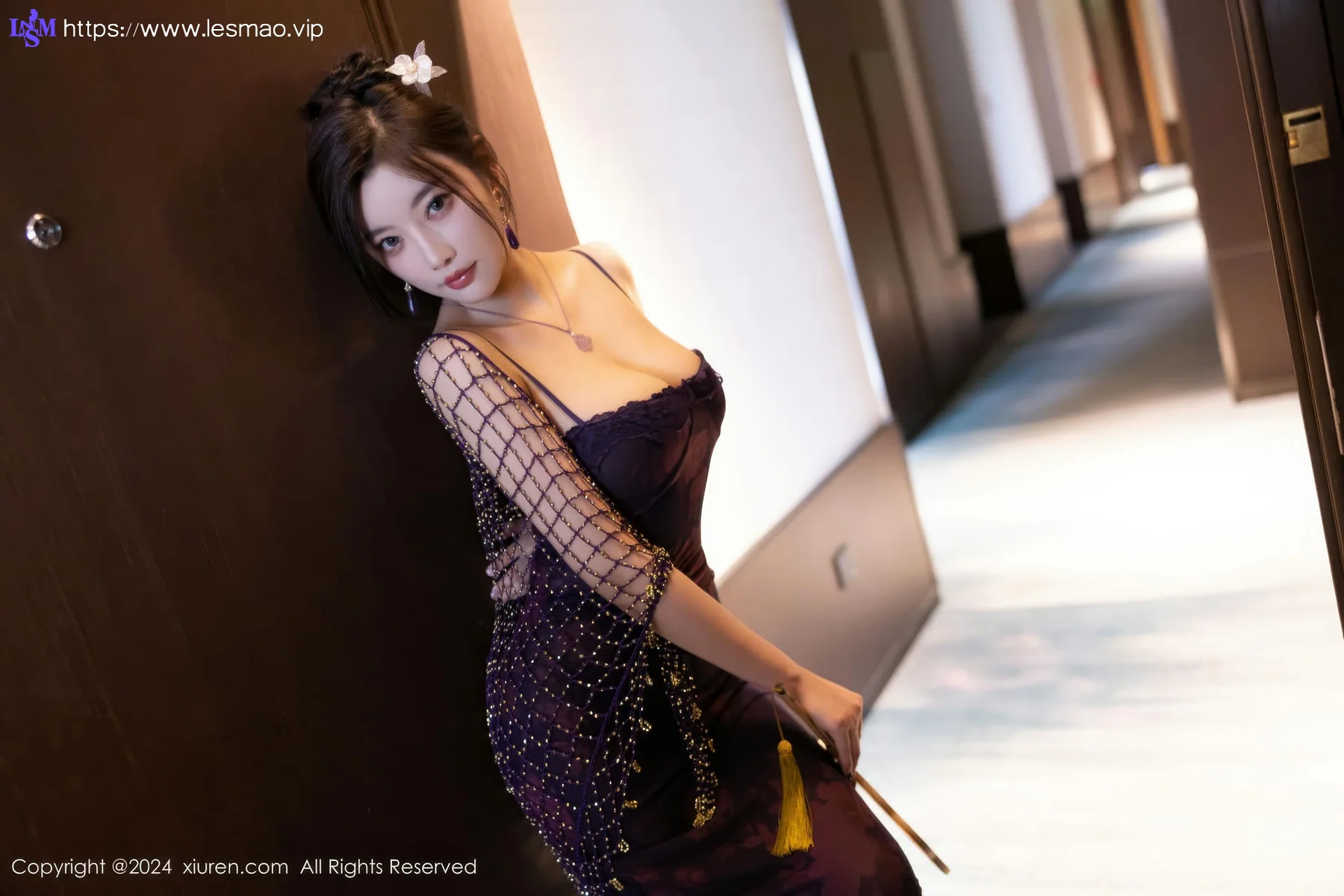 XiuRen 秀人 No.9092 杨晨晨Yome 紫色连衣裙性感写真11 - 20
