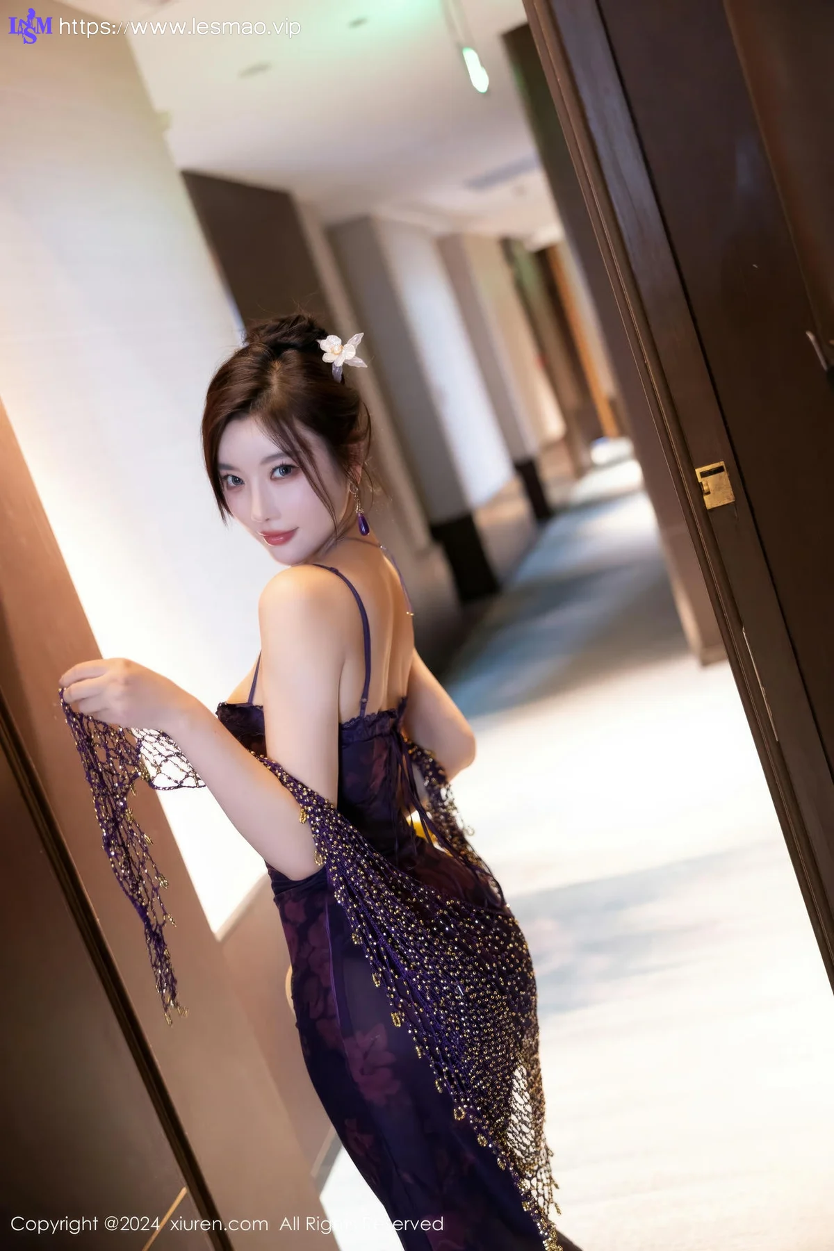 XiuRen 秀人 No.9092 杨晨晨Yome 紫色连衣裙性感写真11 - 22