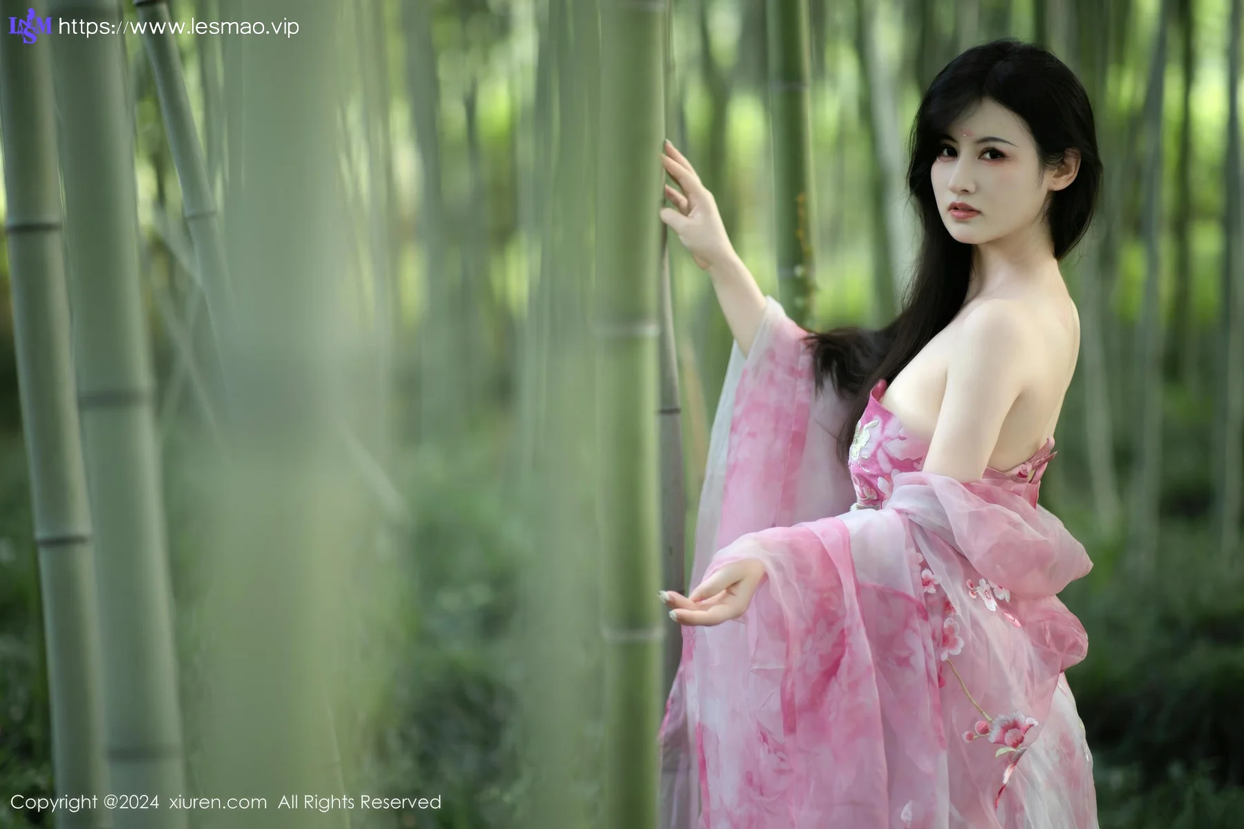 XiuRen 秀人 No.9100 诗诗kiki 粉色古风服饰性感写真1 - 15