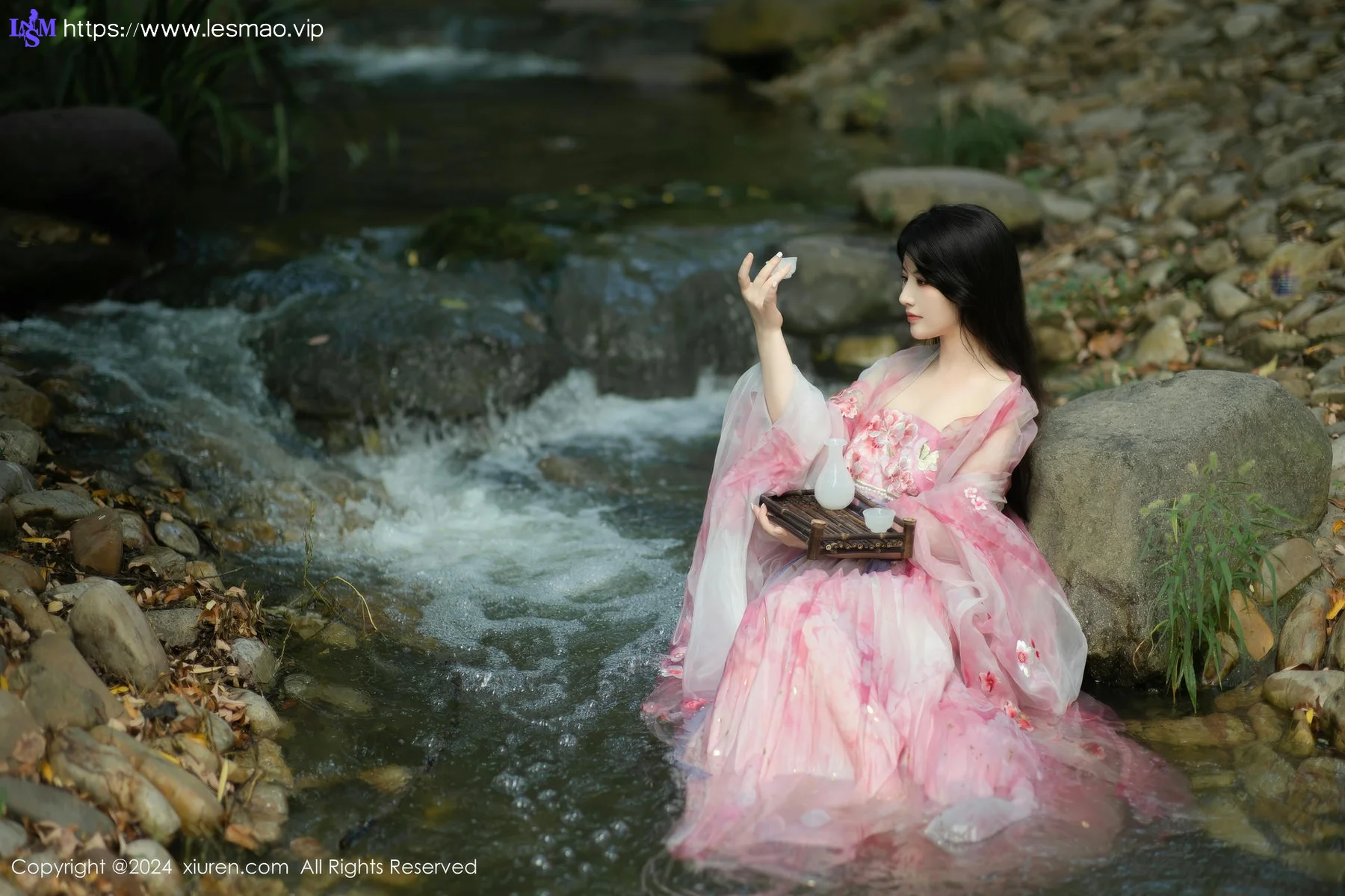 XiuRen 秀人 No.9100 诗诗kiki 粉色古风服饰性感写真1 - 21
