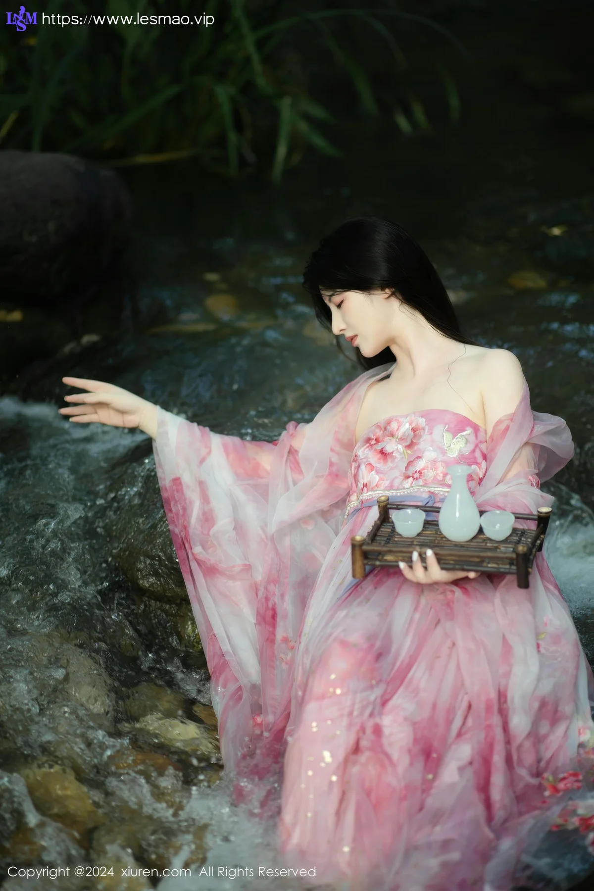 XiuRen 秀人 No.9100 诗诗kiki 粉色古风服饰性感写真1 - 23