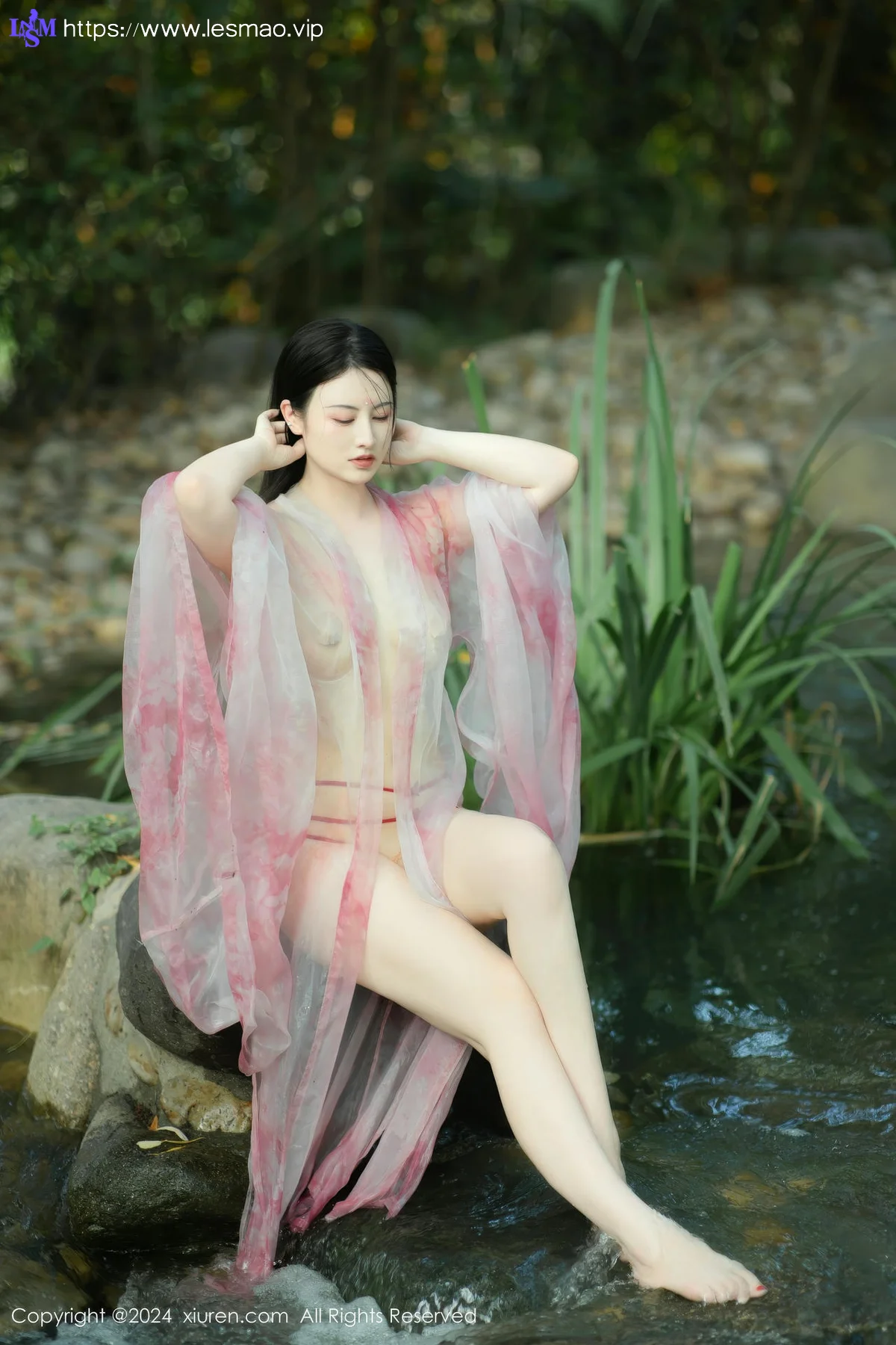 XiuRen 秀人 No.9100 诗诗kiki 粉色古风服饰性感写真1 - 43