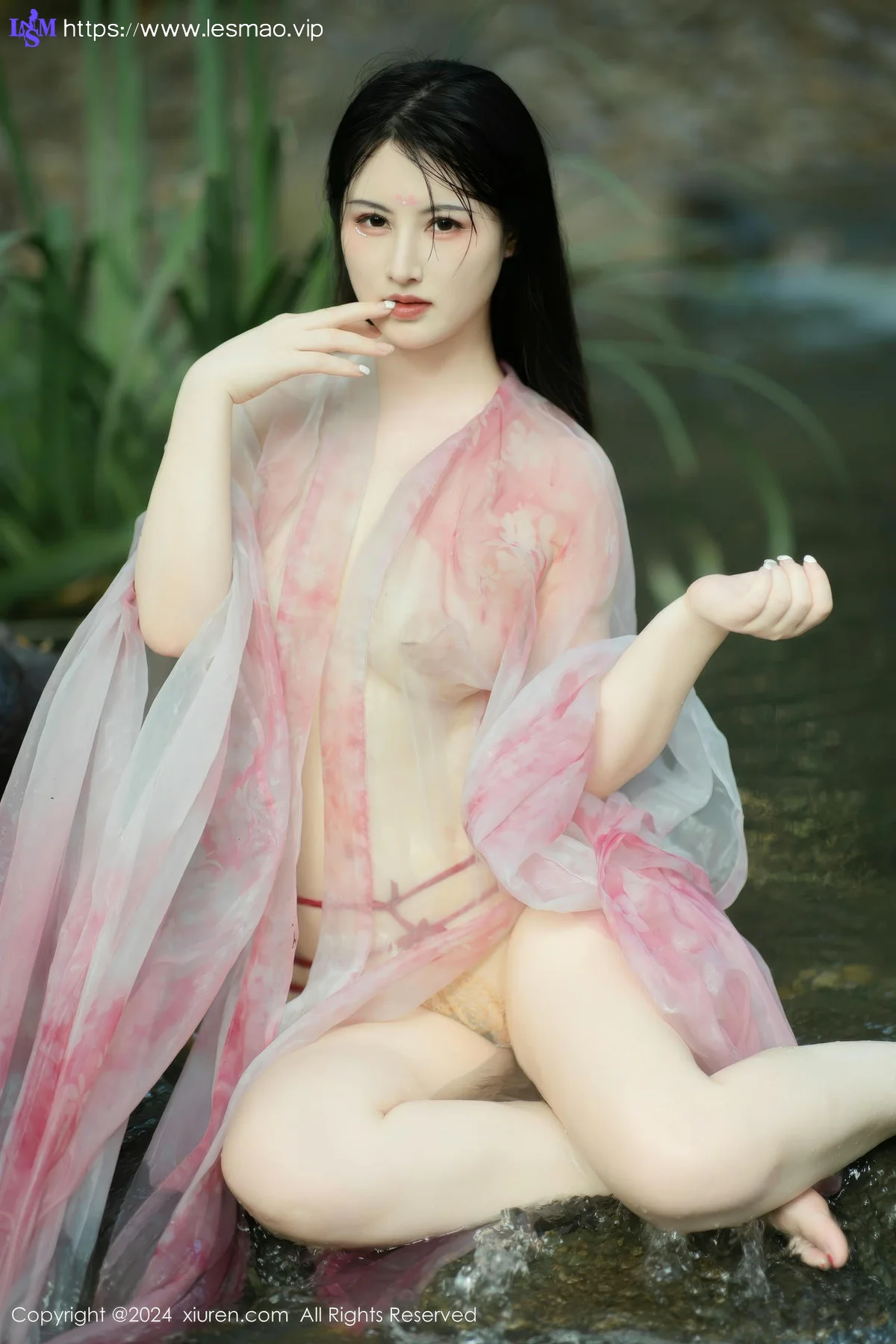XiuRen 秀人 No.9100 诗诗kiki 粉色古风服饰性感写真1 - 46