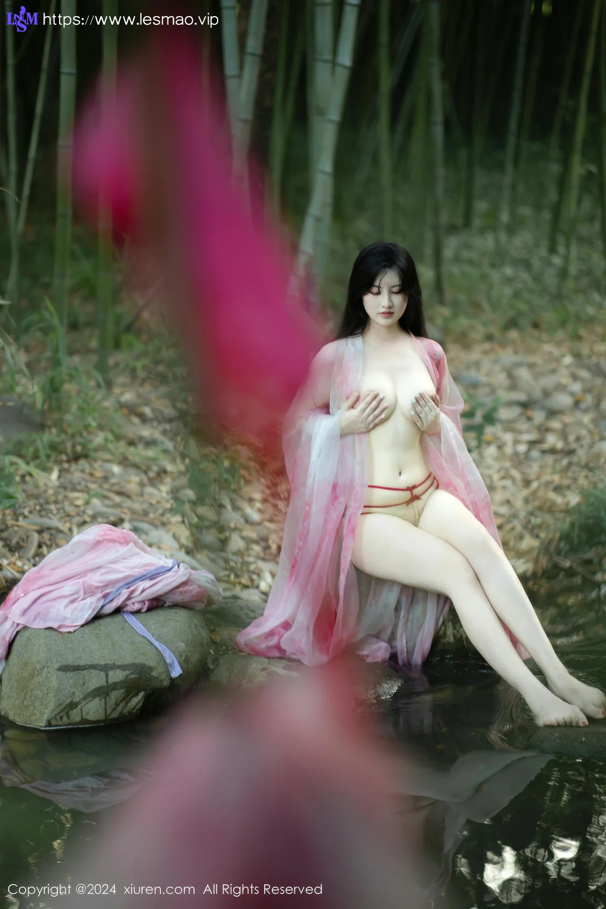 XiuRen 秀人 No.9100 诗诗kiki 粉色古风服饰性感写真1 - 51