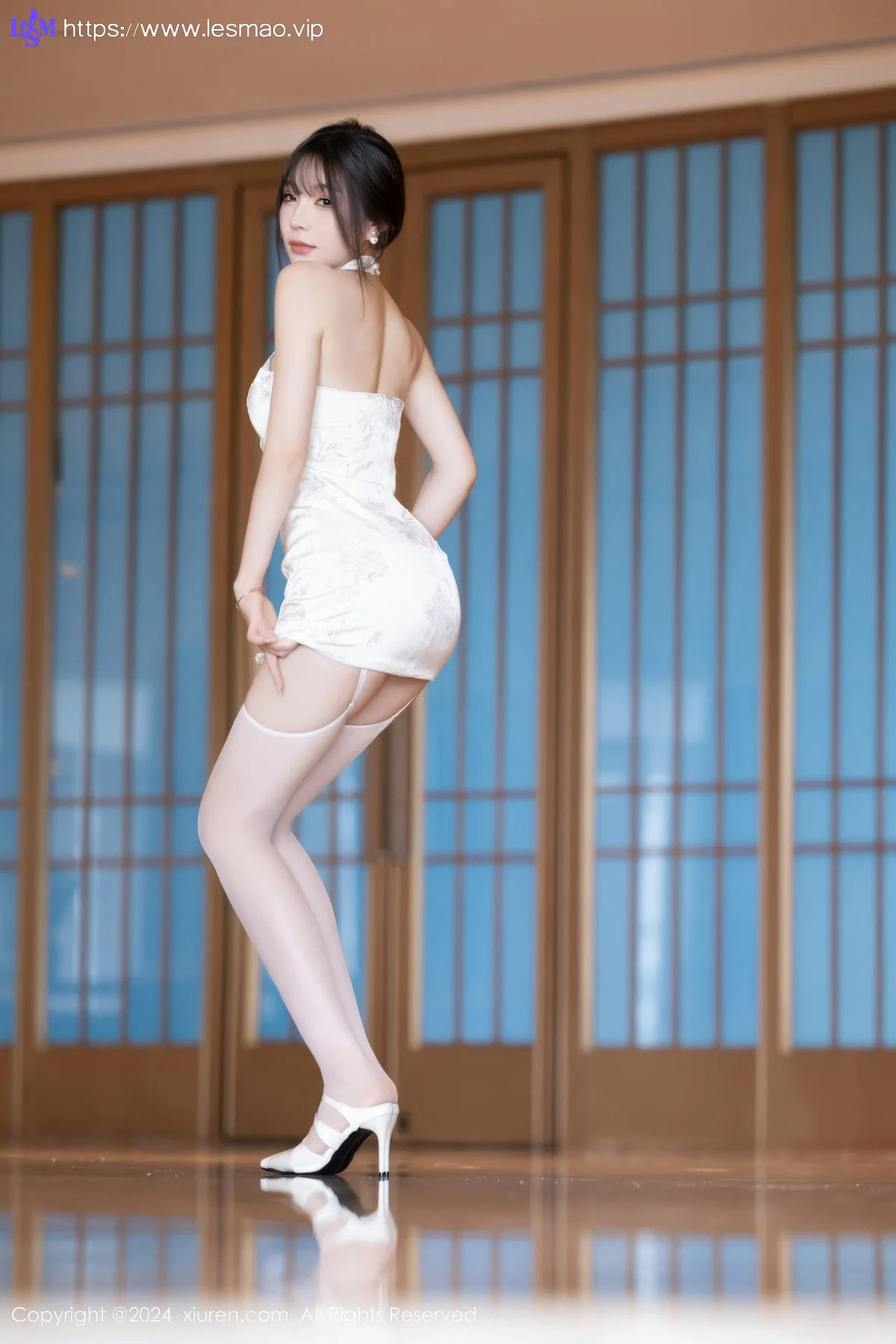 XiuRen 秀人 No.9101 徐莉芝Booty 白色连衣短裙性感写真1 - 18