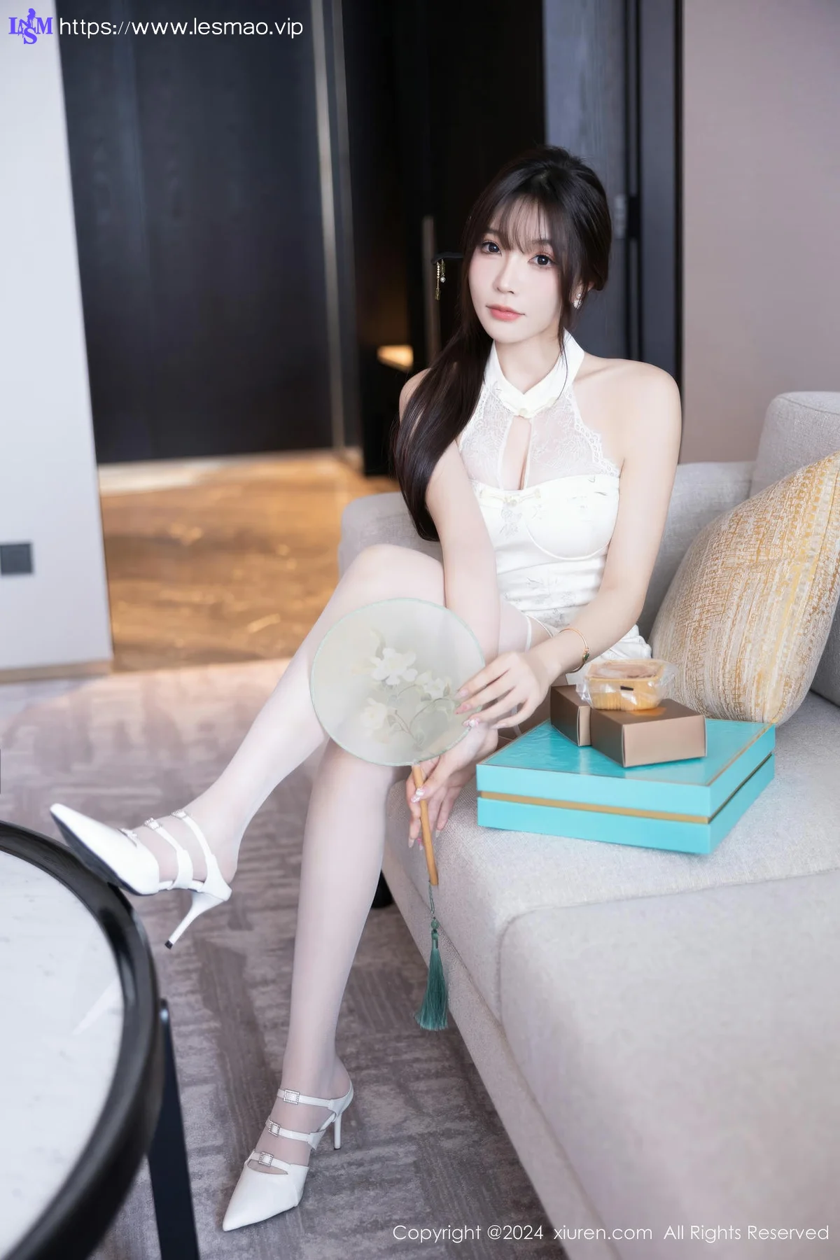 XiuRen 秀人 No.9101 徐莉芝Booty 白色连衣短裙性感写真1 - 24