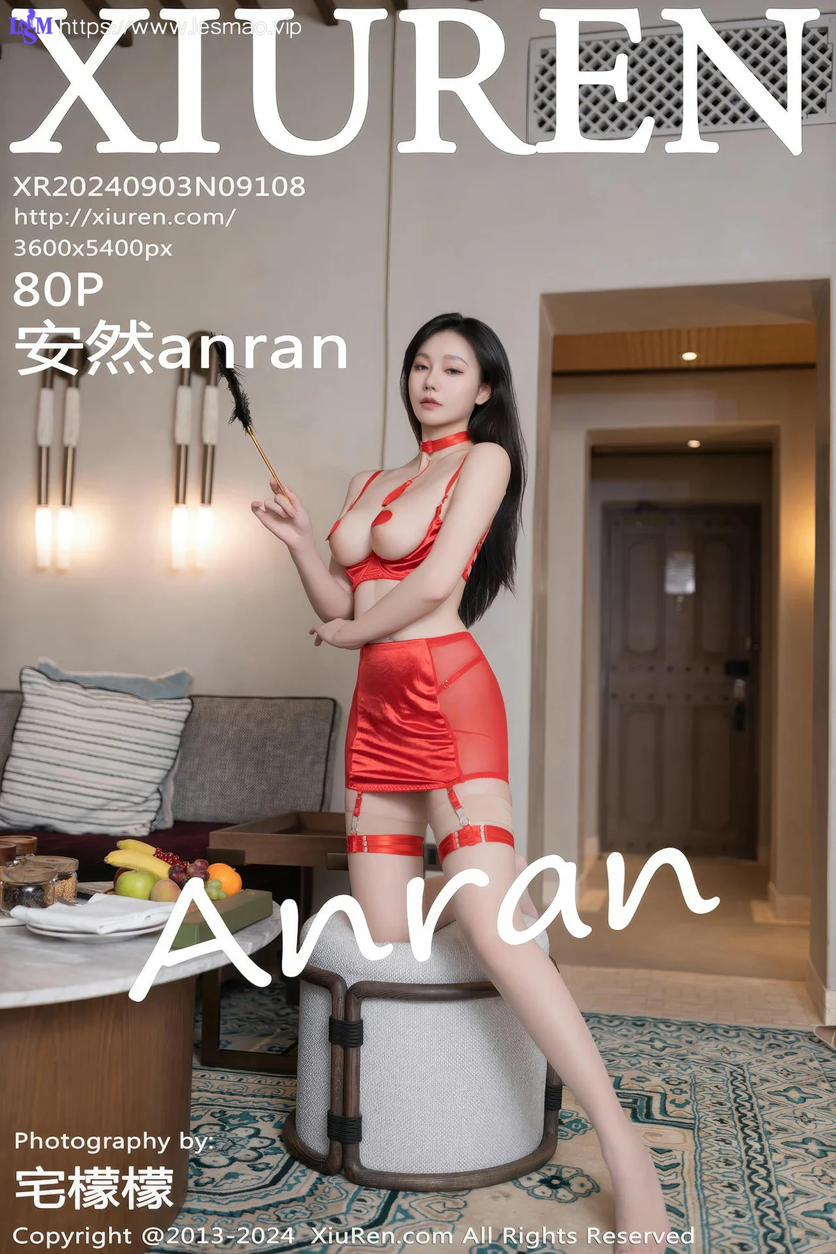XiuRen 秀人 No.9108 安然anran 红色情趣服饰性感写真33 - 81