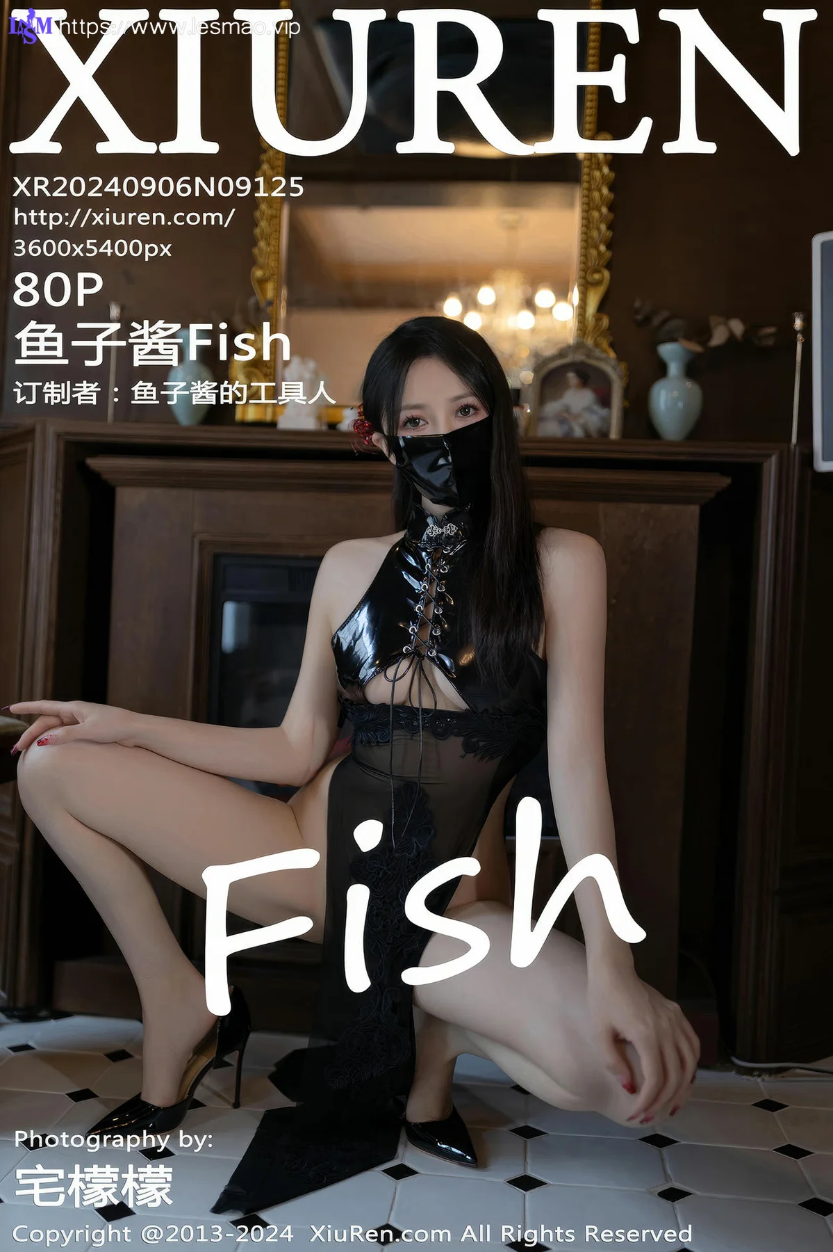 XiuRen 秀人 No.9125 鱼子酱Fish 黑色连体衣韩国旅拍写真111 - 80