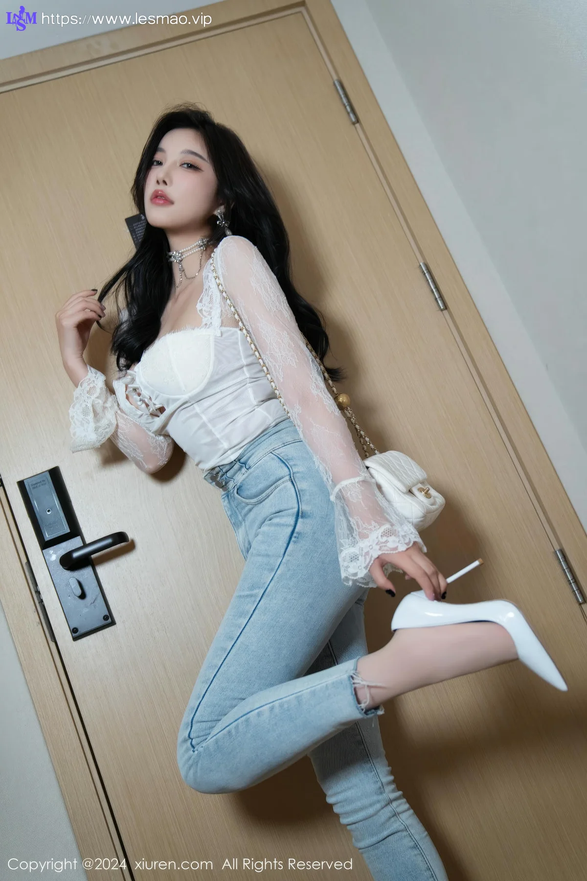 XiuRen 秀人 No.9140 杨晨晨Yome 白色情趣女仆服性感写真2 - 32