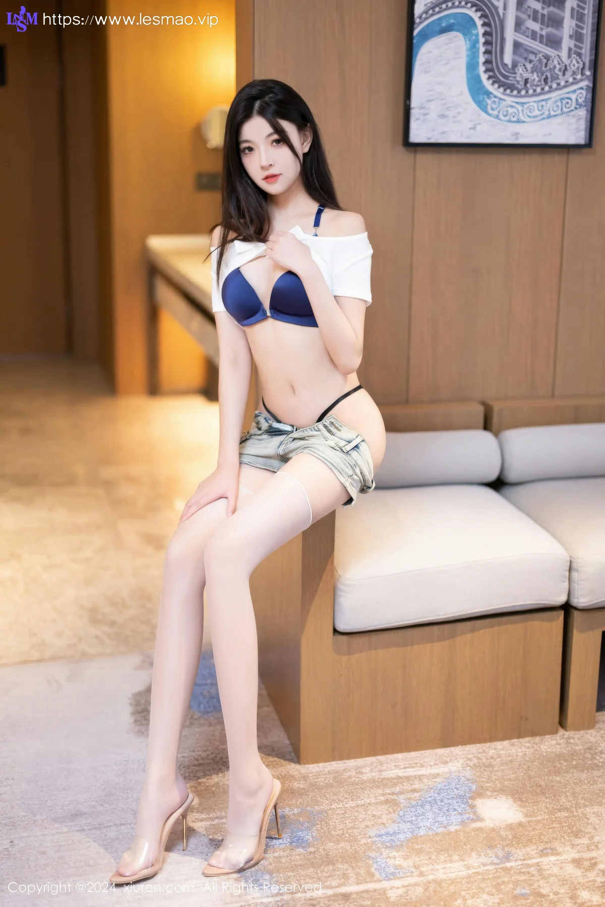 XiuRen 秀人 No.9141 初梦瑶 首套写真超短牛仔裤3 - 47
