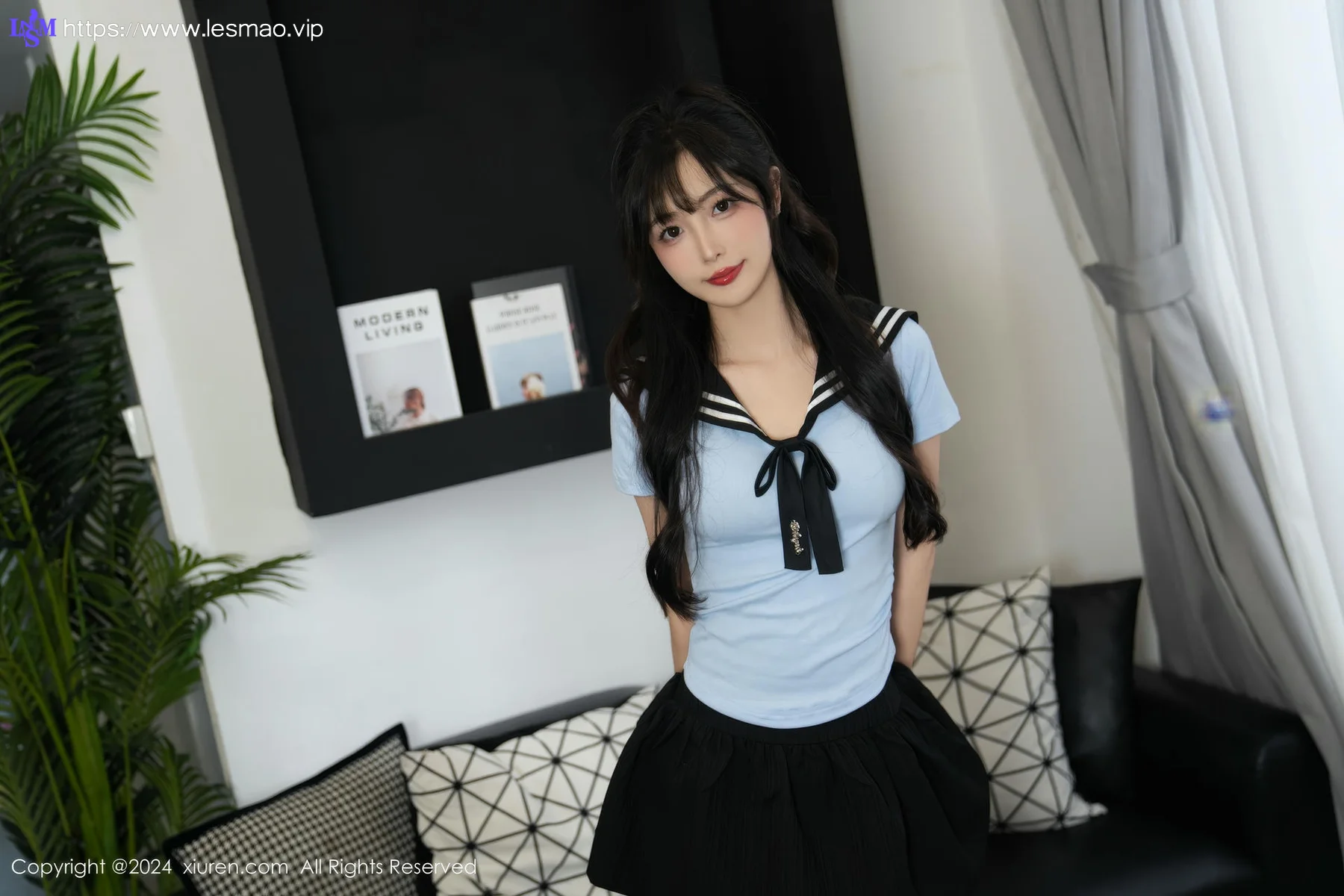 XiuRen 秀人 No.9151 林星阑 蓝色JK制服性感写真 - 16