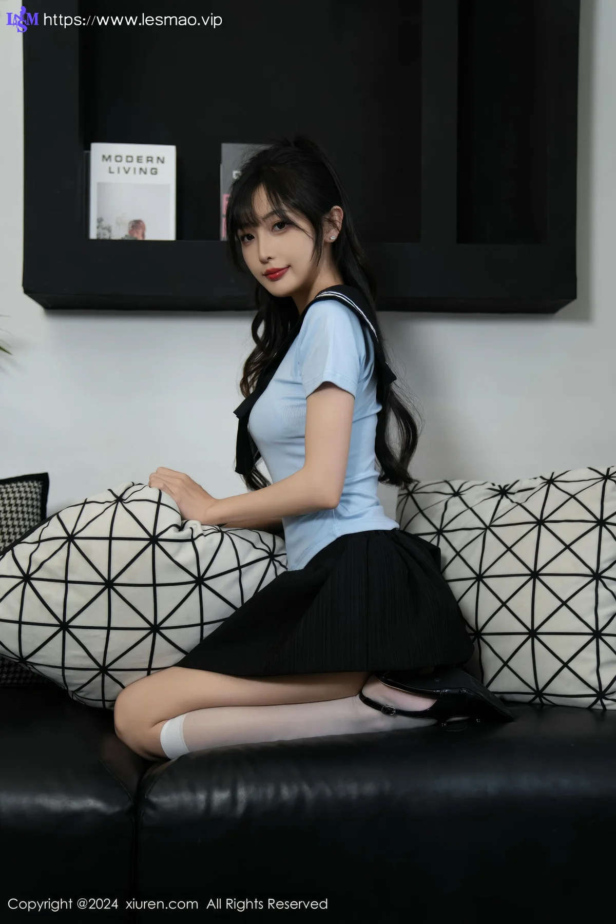 XiuRen 秀人 No.9151 林星阑 蓝色JK制服性感写真 - 45