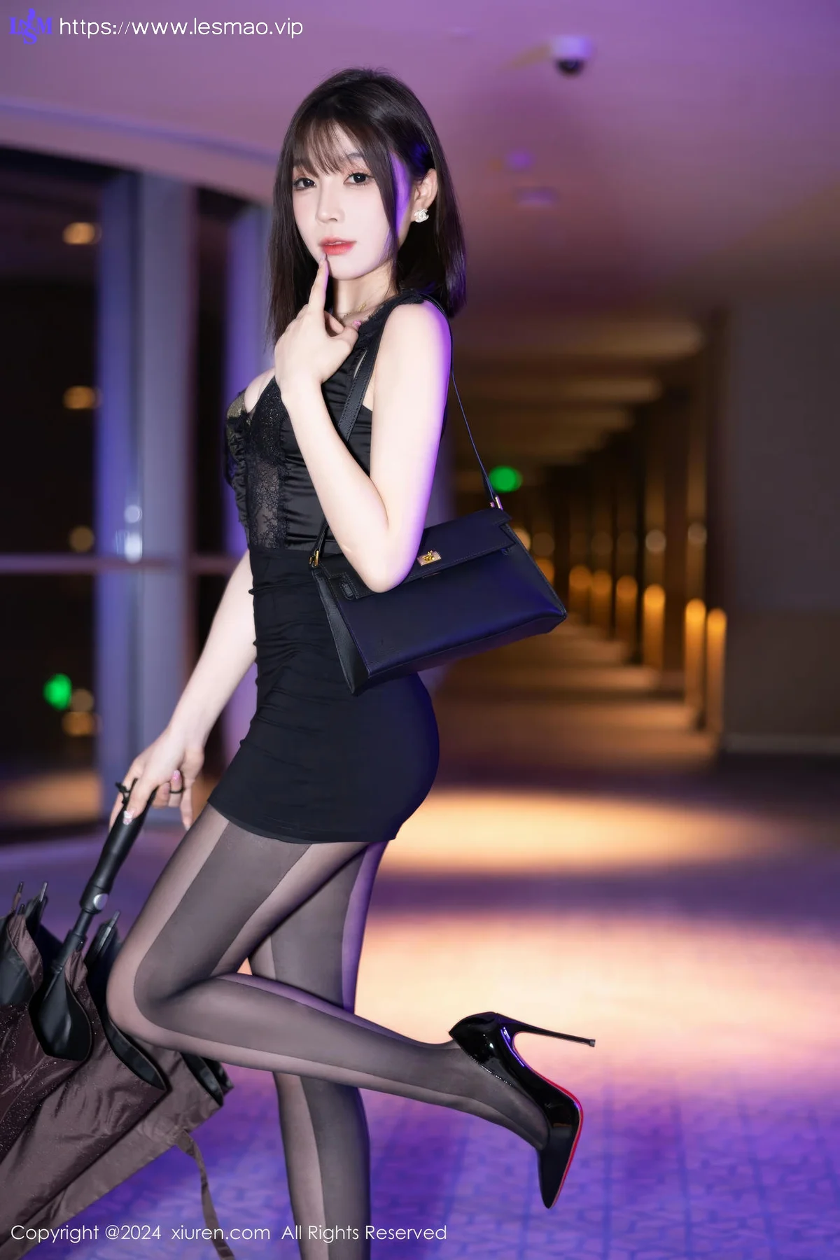 XiuRen 秀人 No.9157 徐莉芝Booty 黑色连衣短裙性感写真 - 17