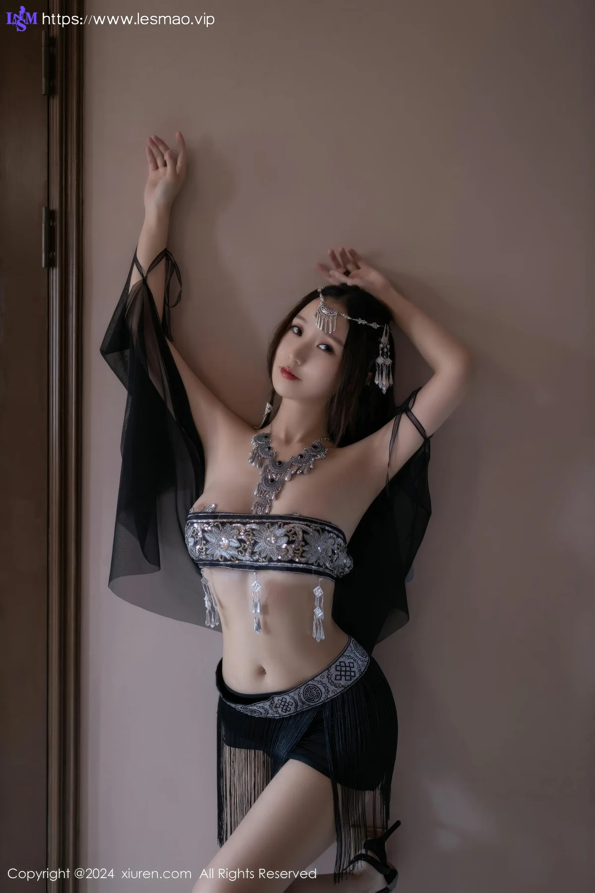 XiuRen 秀人 No.9172 杏子Yada 黑色轻透服饰 - 17