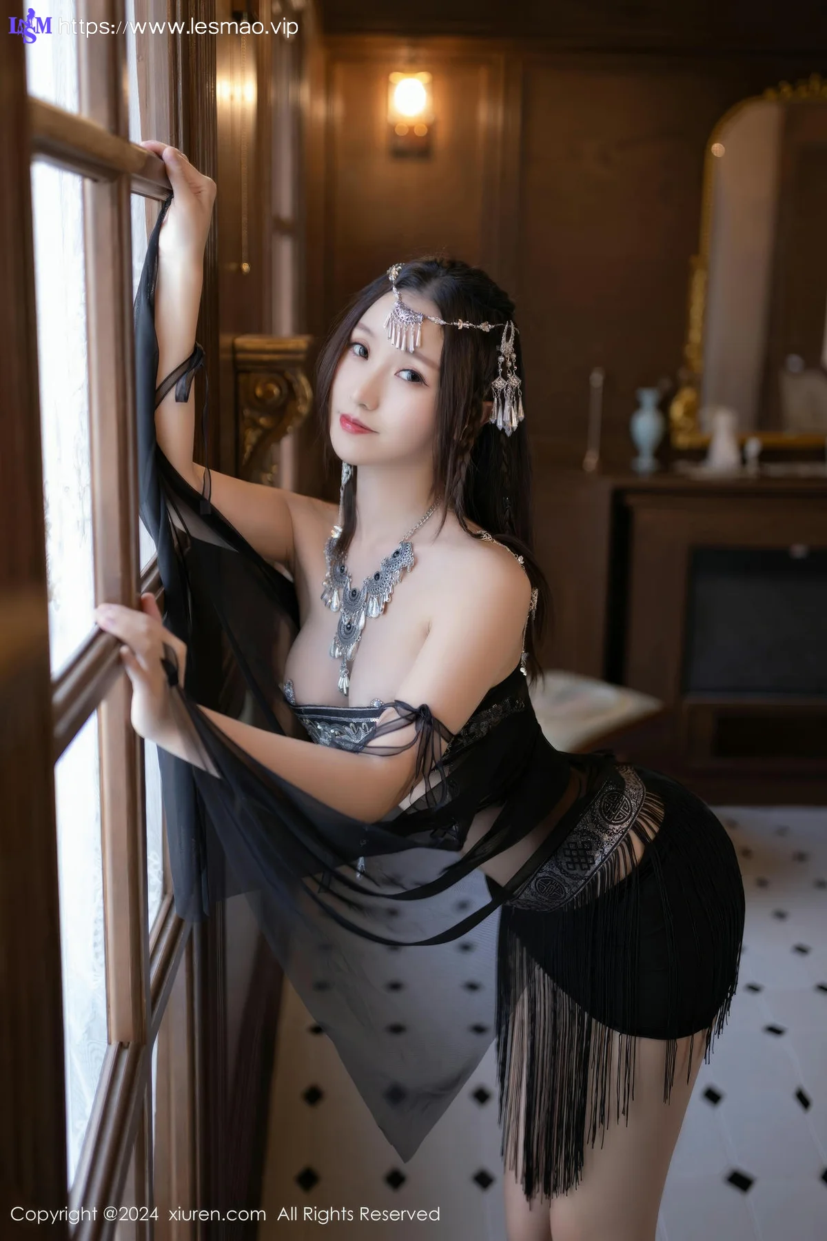 XiuRen 秀人 No.9172 杏子Yada 黑色轻透服饰 - 21