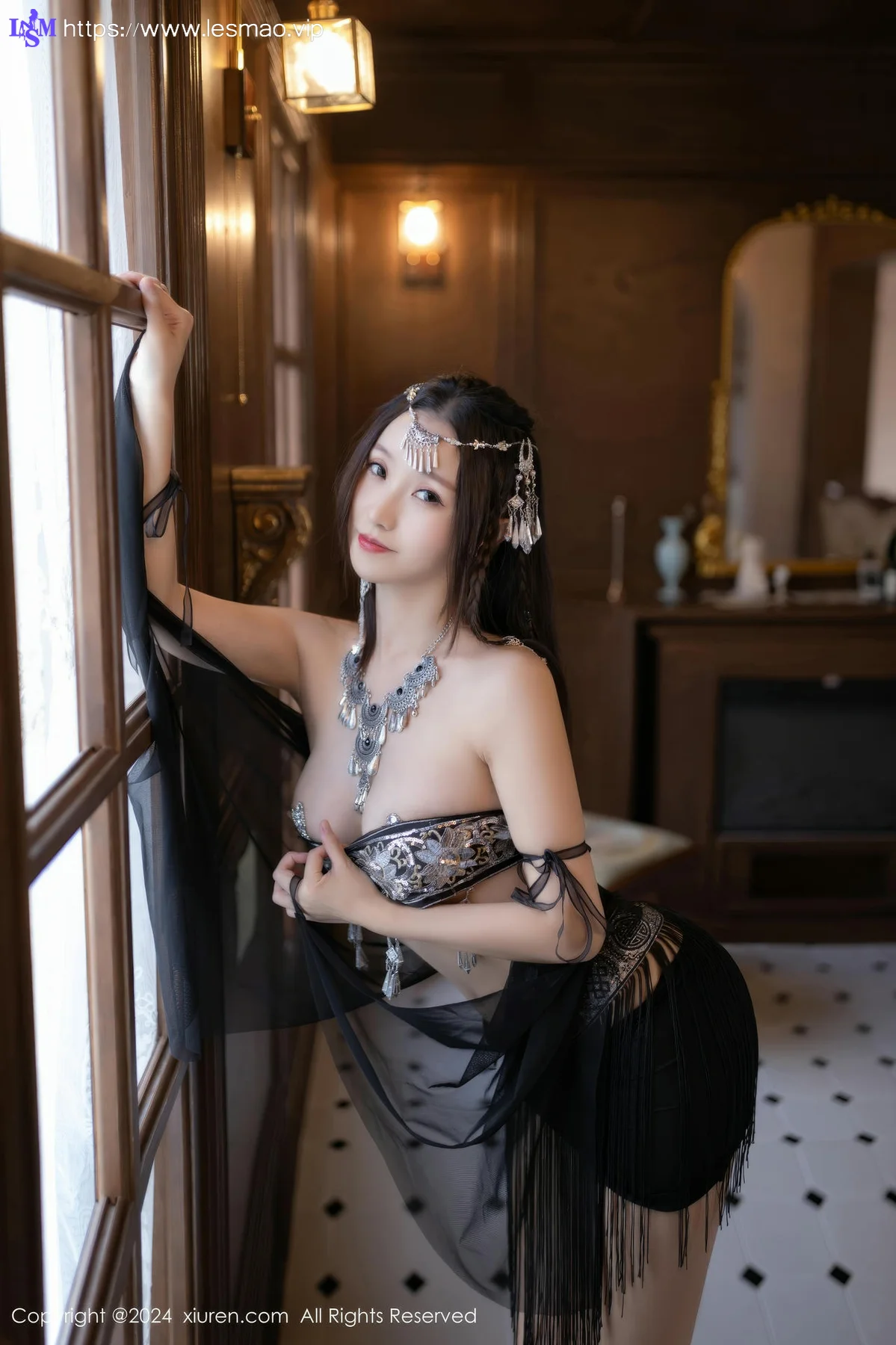 XiuRen 秀人 No.9172 杏子Yada 黑色轻透服饰 - 22