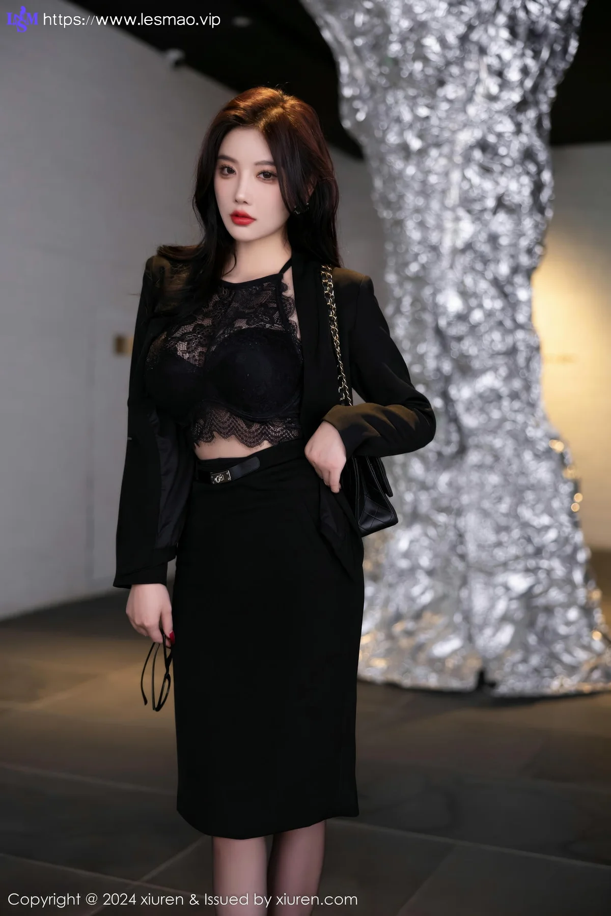 XiuRen 秀人 No.9190 杨晨晨Yome 性感黑色OL服饰 - 19