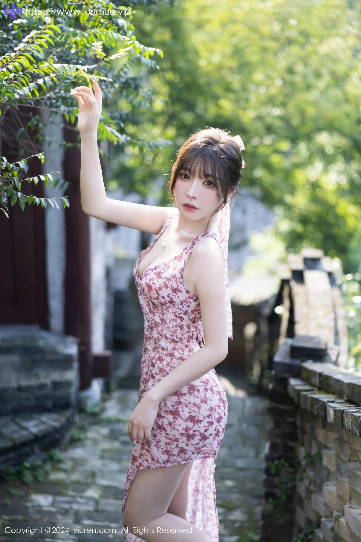 XiuRen 秀人 No.9195 徐莉芝Booty 性感碎花连衣裙 - 19