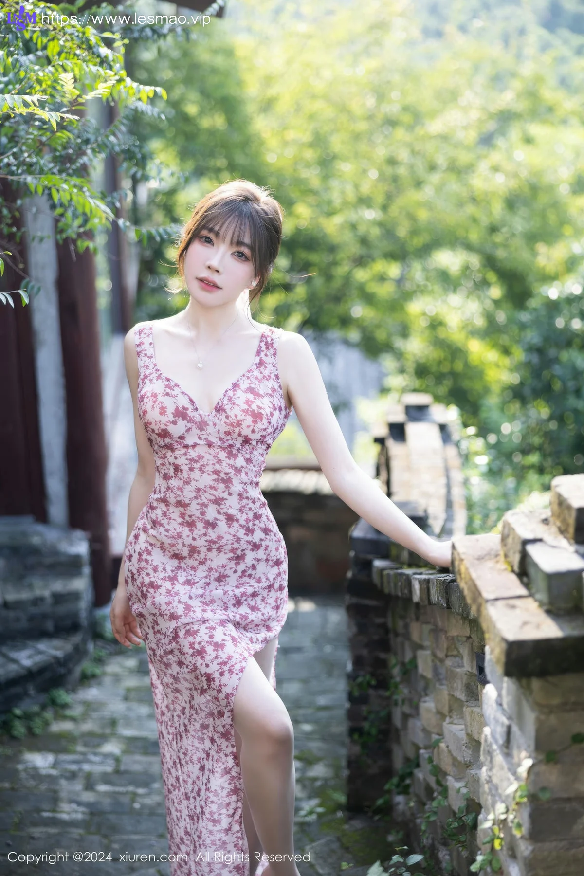 XiuRen 秀人 No.9195 徐莉芝Booty 性感碎花连衣裙 - 20