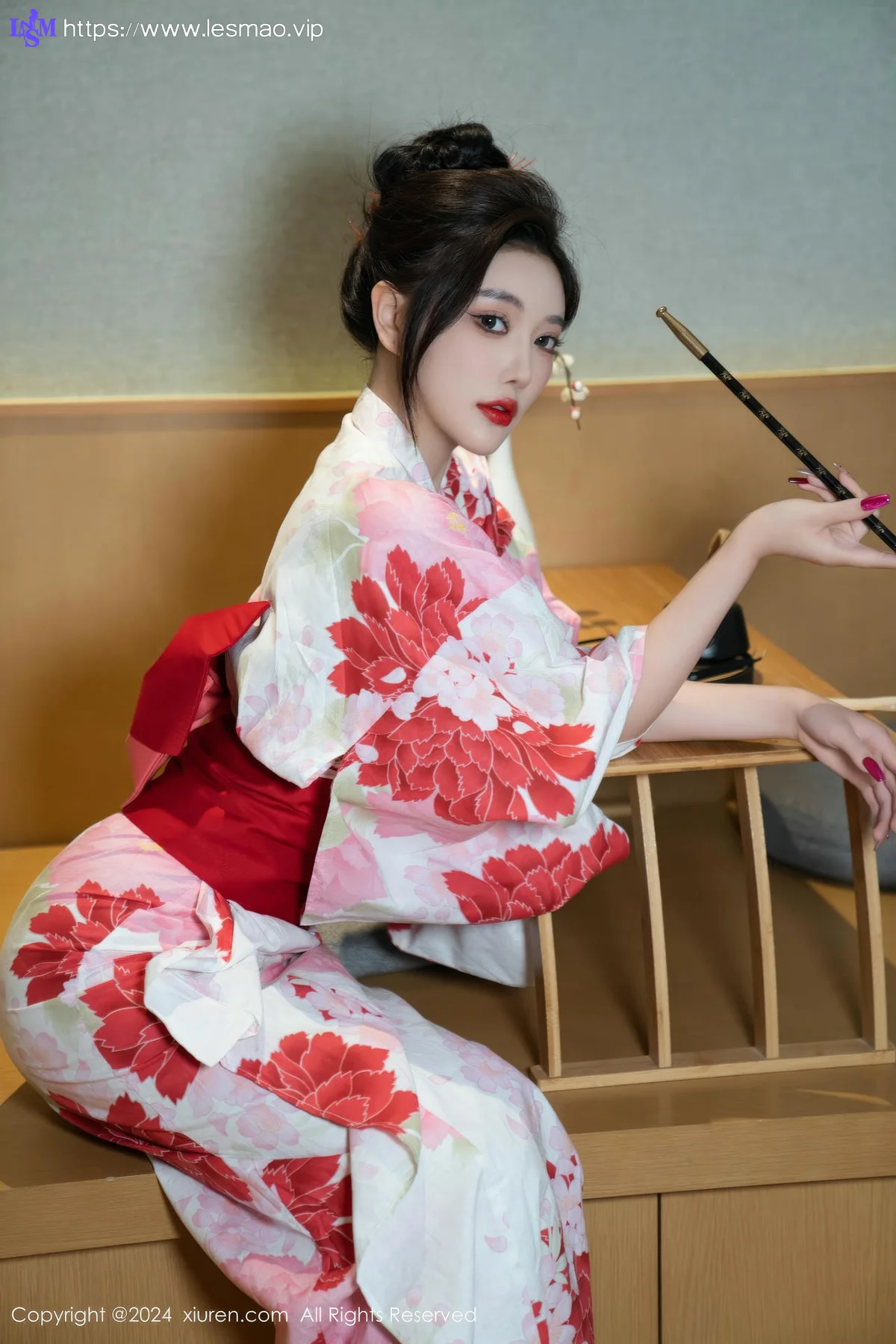XiuRen 秀人 No.9208 杨晨晨Yome 红色花朵服饰 - 20