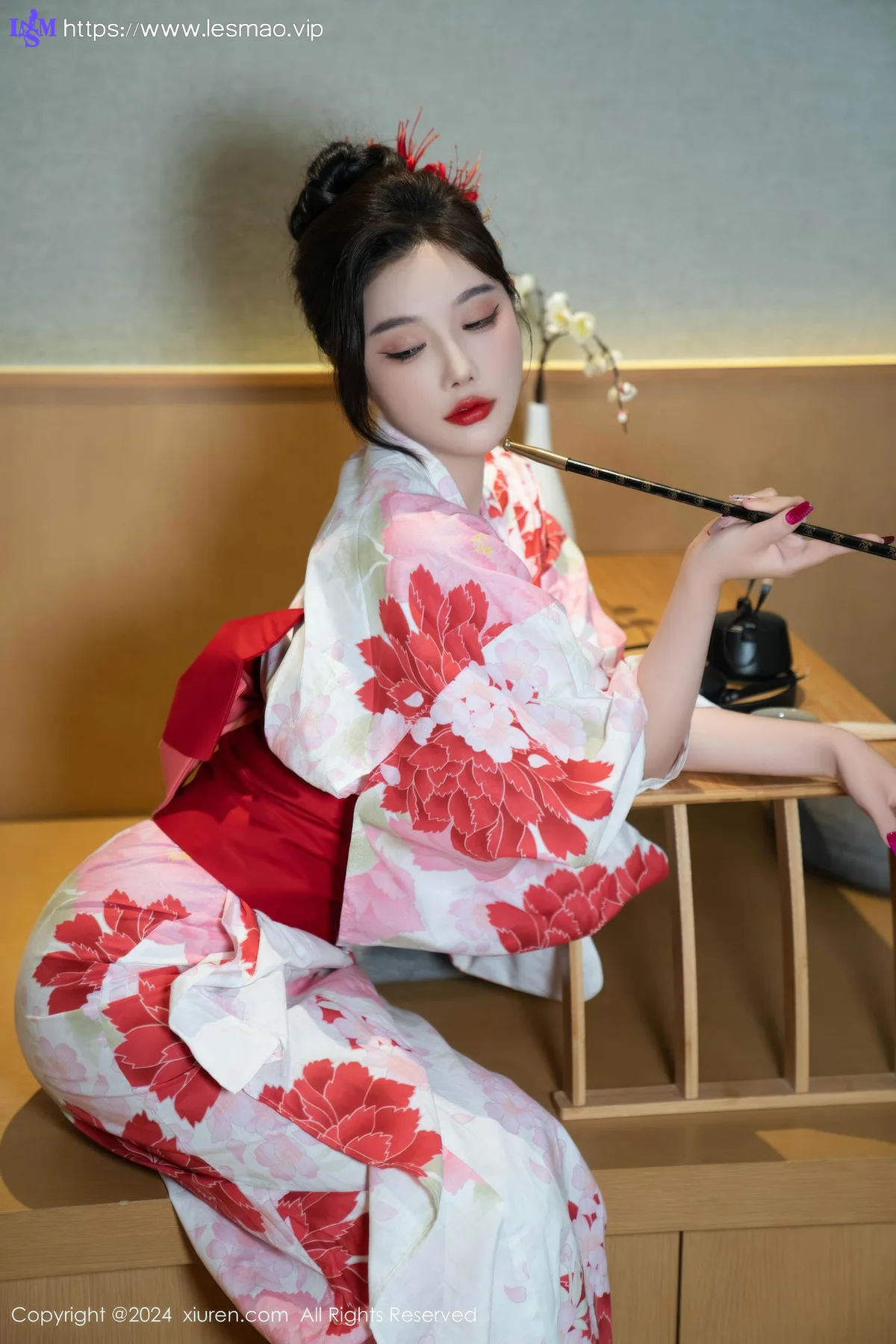 XiuRen 秀人 No.9208 杨晨晨Yome 红色花朵服饰 - 22