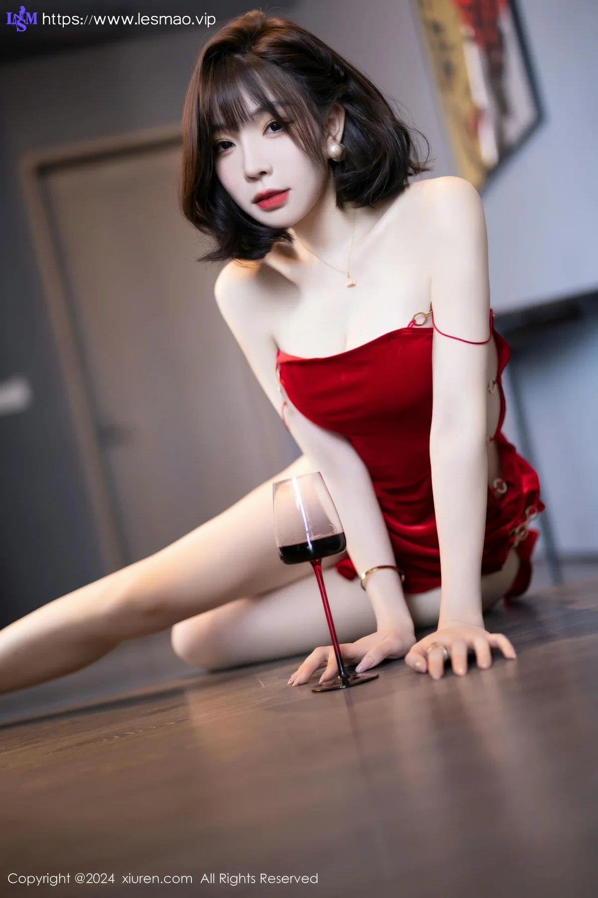 XiuRen 秀人 No.9229 徐莉芝Booty 红色情趣内衣 - 38