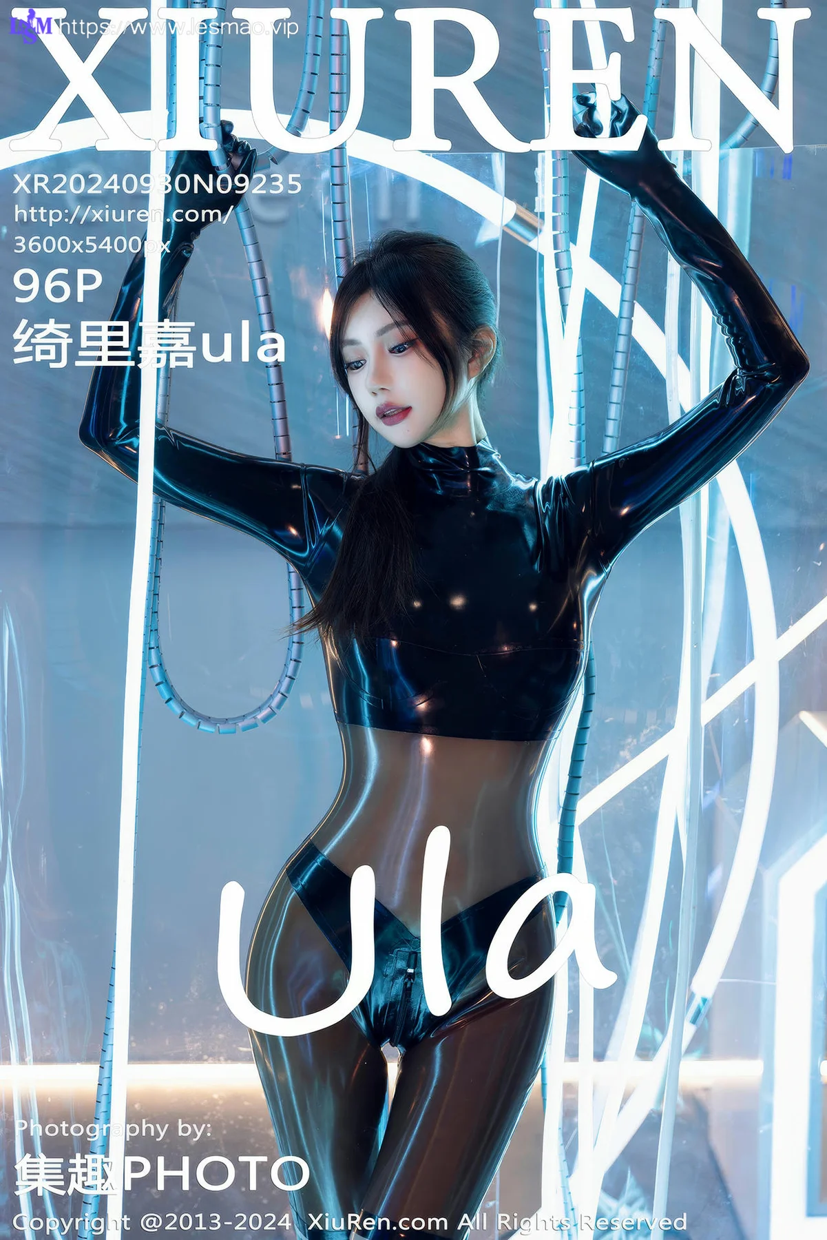 XiuRen 秀人 No.9235 绮里嘉ula 黑色轻透套装 - 97