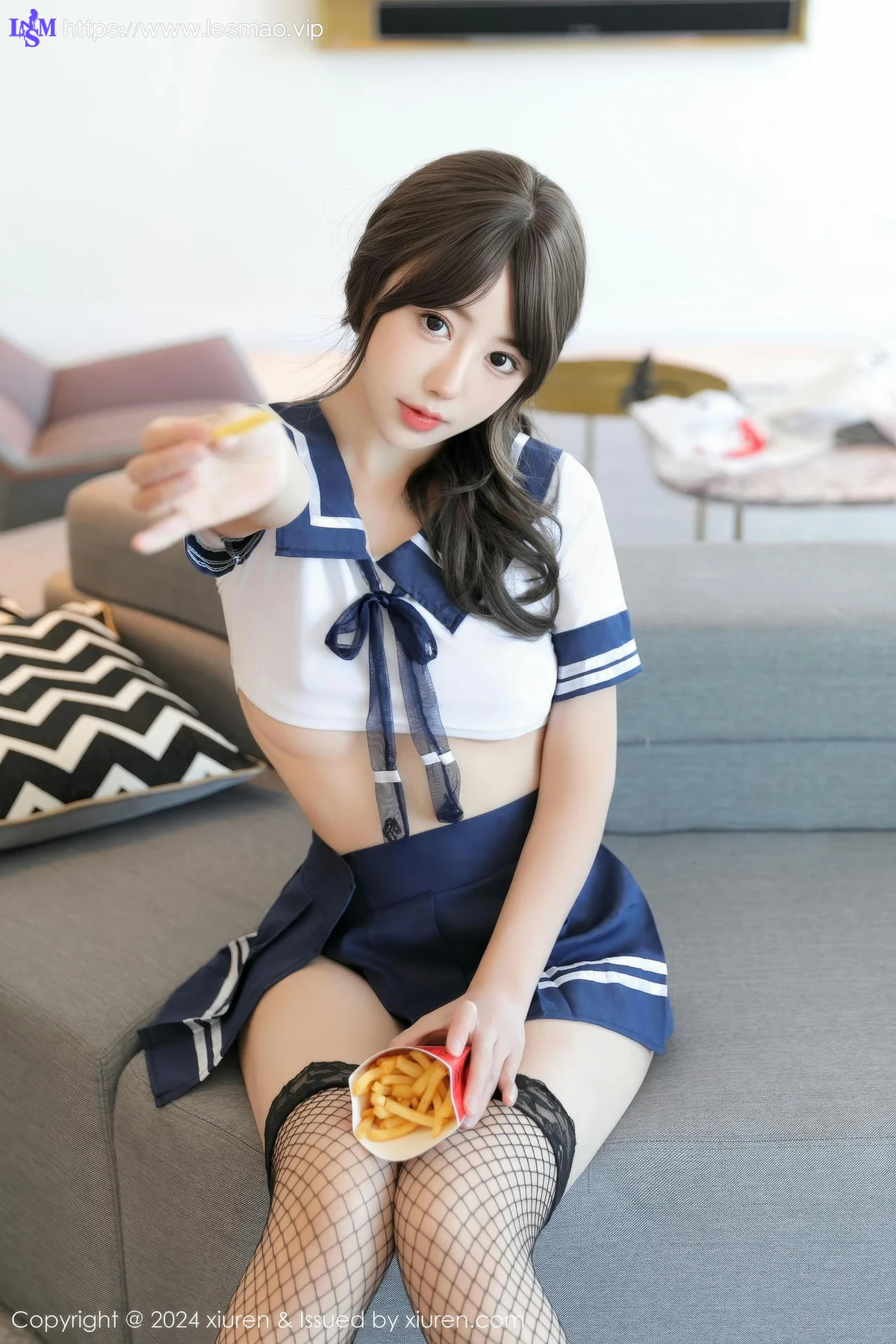 XiuRen 秀人 No.9238 桃妖夭 白色学妹制服 - 28
