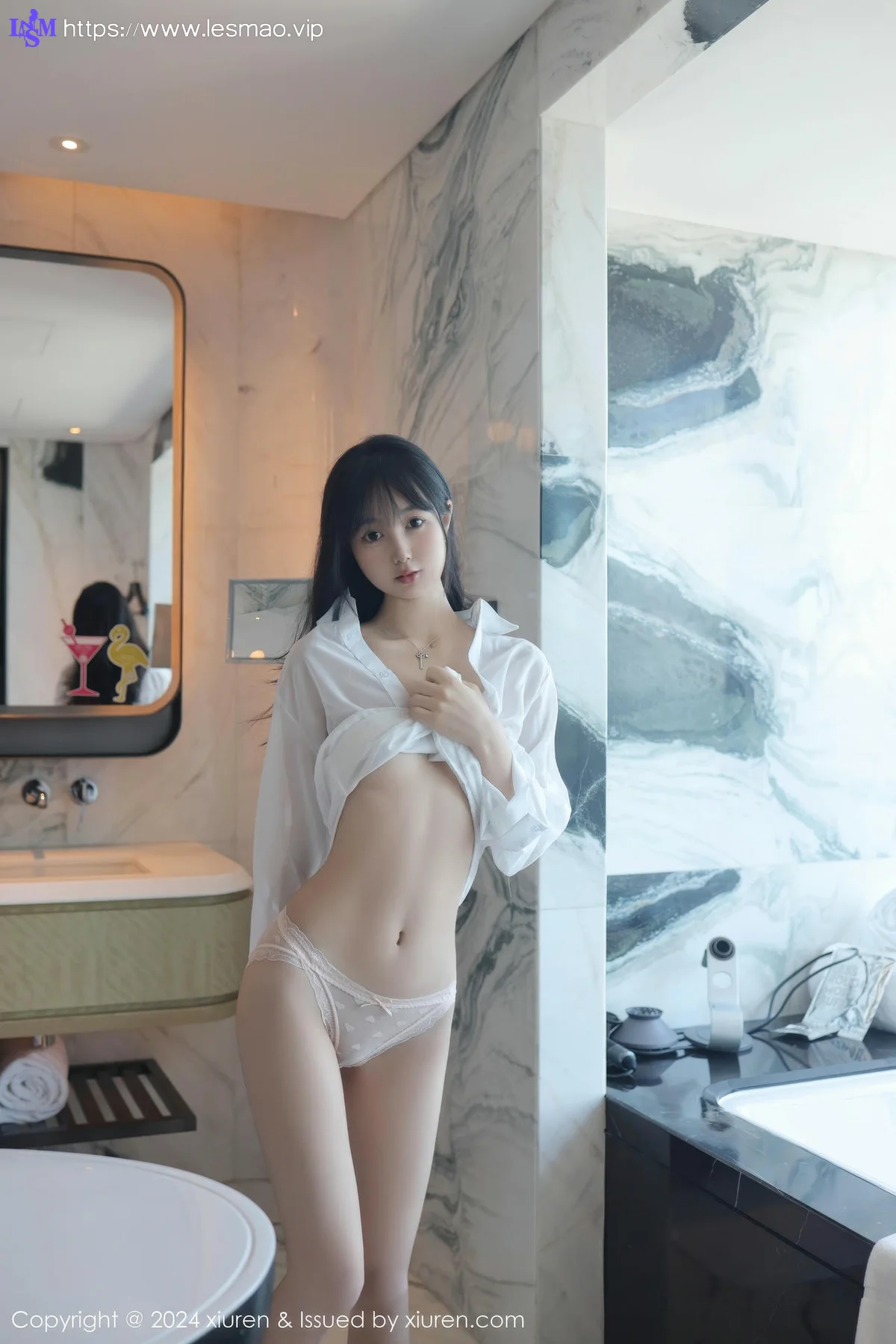 XiuRen 秀人 No.9251 林好好 首套写真白色衬衣萝莉 - 41