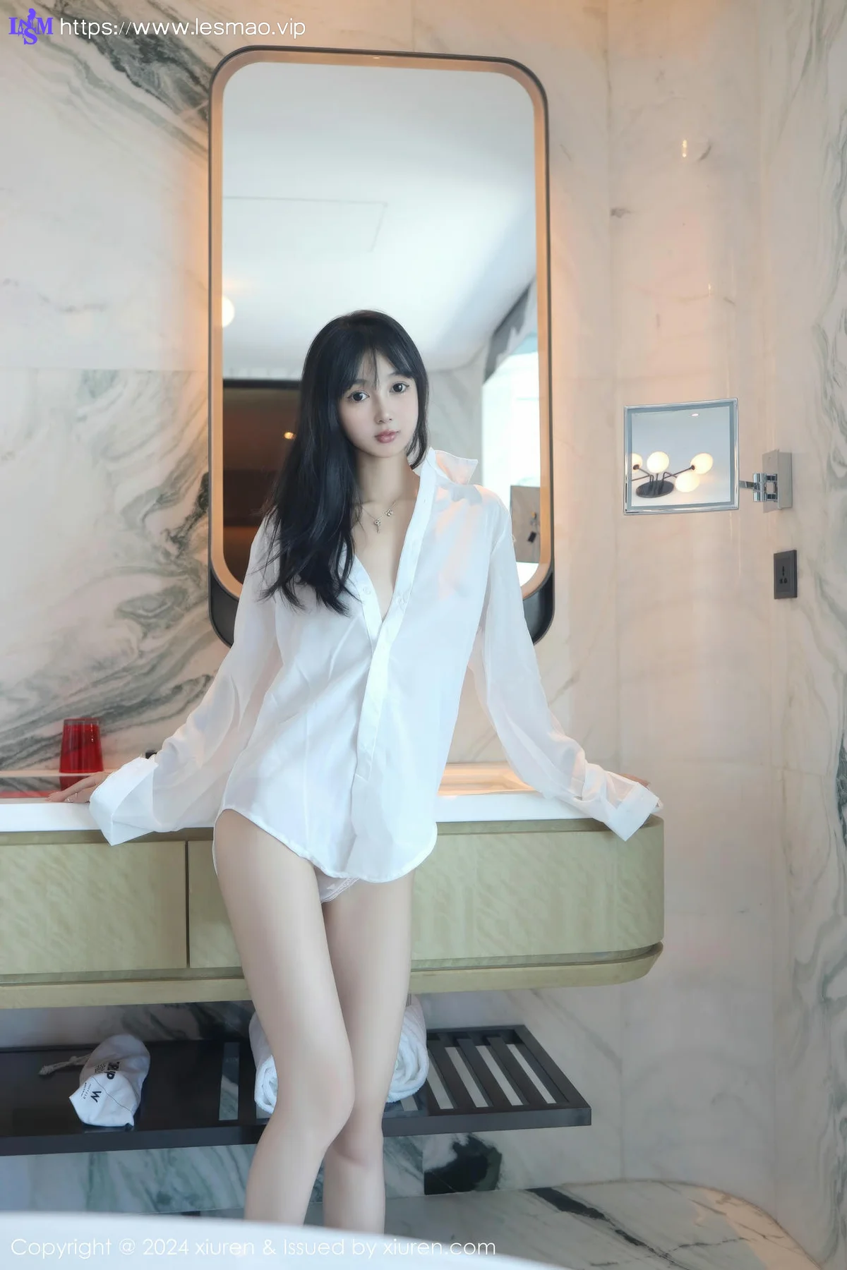 XiuRen 秀人 No.9251 林好好 首套写真白色衬衣萝莉 - 48