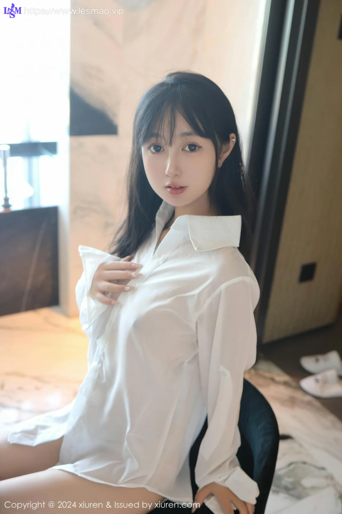 XiuRen 秀人 No.9251 林好好 首套写真白色衬衣萝莉 - 63