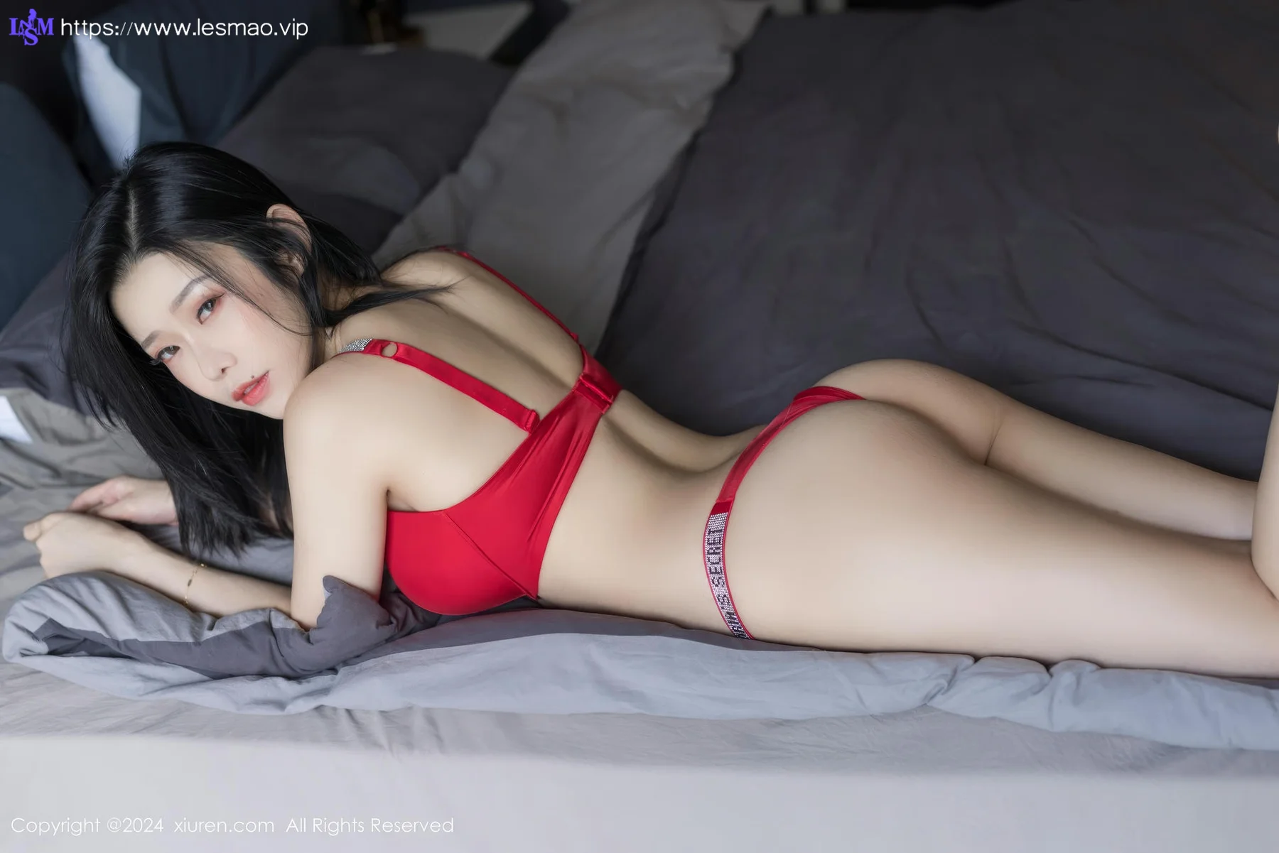 XiuRen 秀人 No.9264 luvian本能 浅绿色露肩吊带 - 27