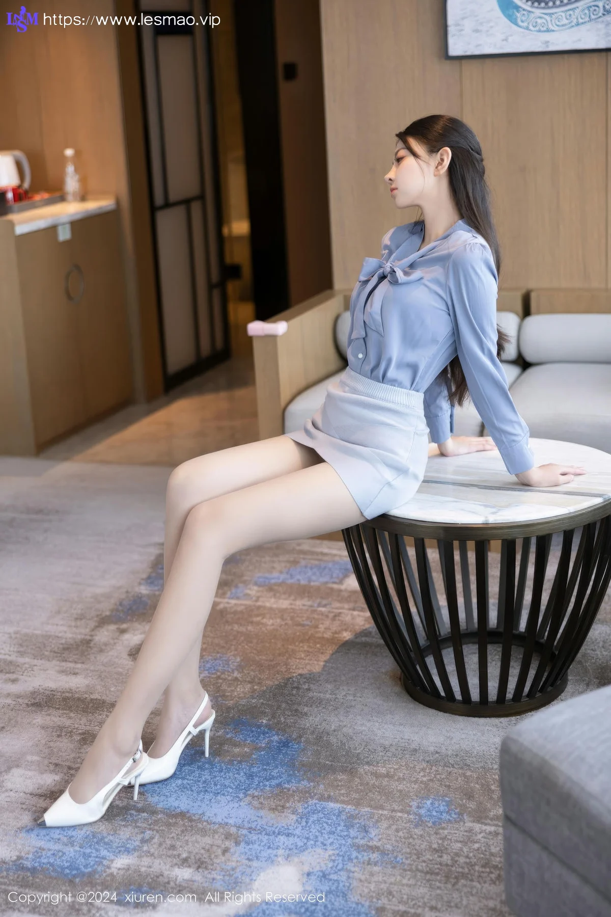 XiuRen 秀人 No.9333 初梦瑶 灰色内衣私房写真 - 15