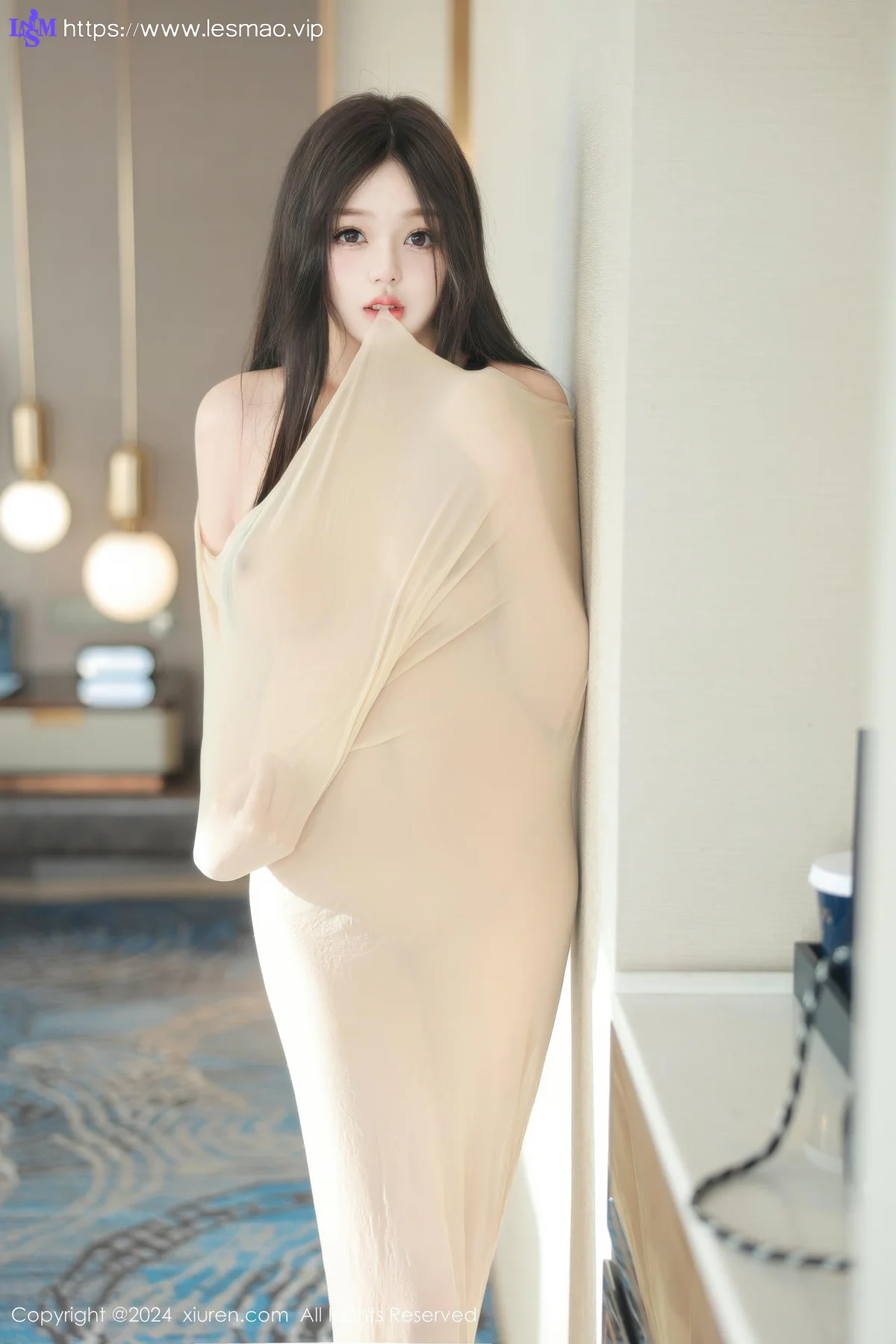 XiuRen 秀人 No.9337 柚柚小奶瓶 透视肉色丝袜连体 - 23