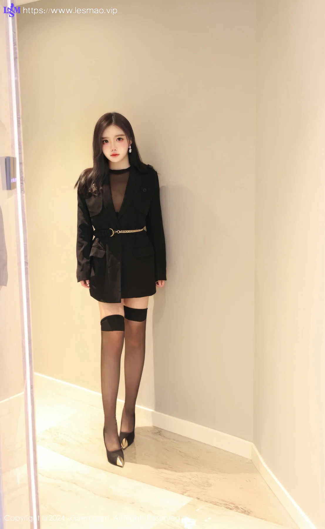 XiuRen 秀人 No.9347 小薯条nienie 黑丝美腿高跟 - 19
