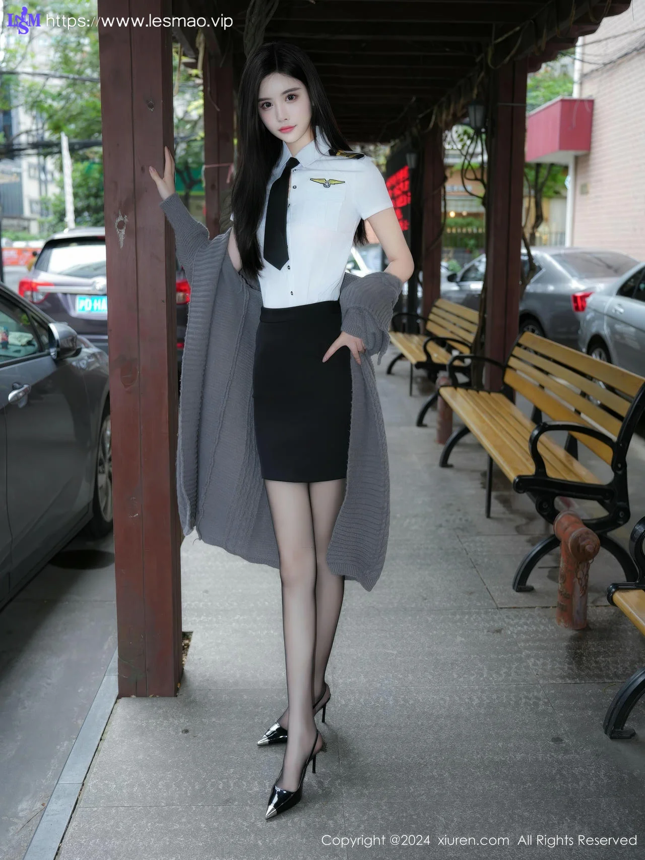 XiuRen 秀人 No.9349 Erikaki 街拍制服短裙 - 58