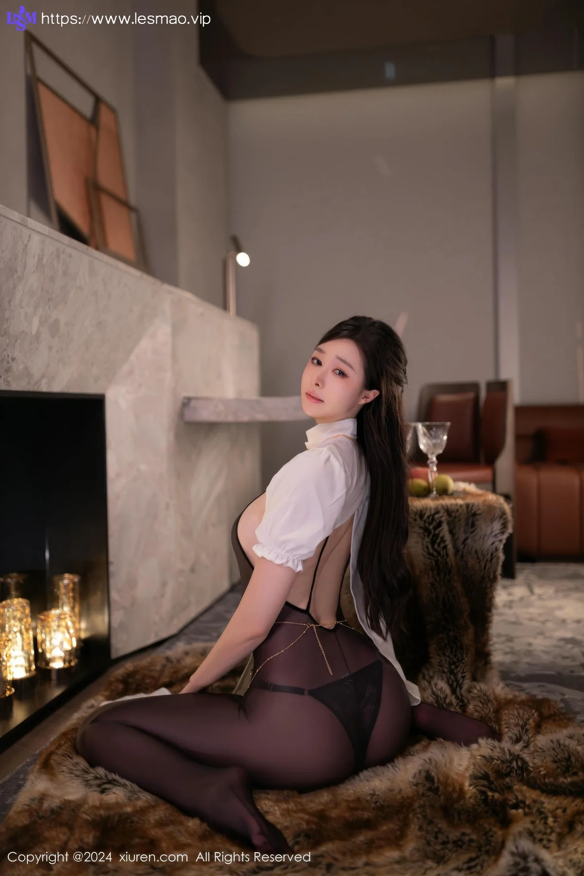 XiuRen 秀人 No.9350 小逗逗 黑丝连体衣美胸 - 14