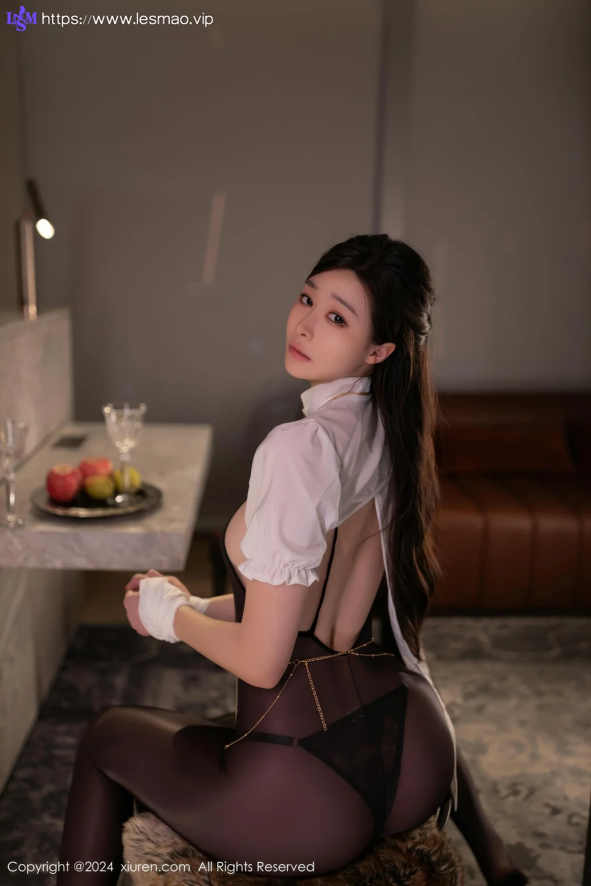 XiuRen 秀人 No.9350 小逗逗 黑丝连体衣美胸 - 46